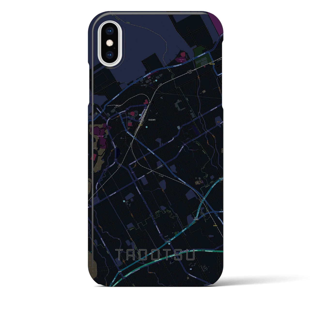 【多度津(香川県)】地図柄iPhoneケース(バックカバータイプ)