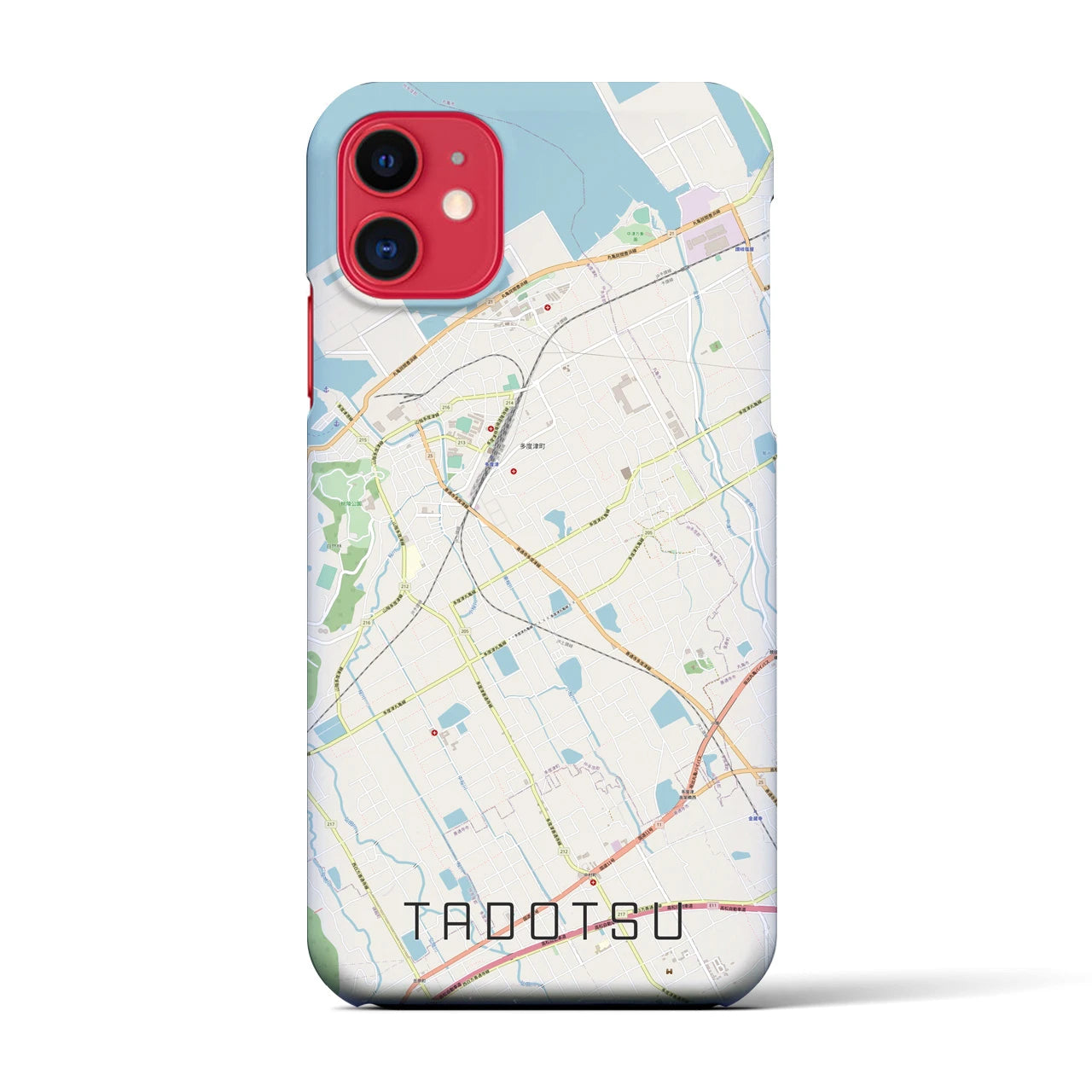 【多度津(香川県)】地図柄iPhoneケース(バックカバータイプ)