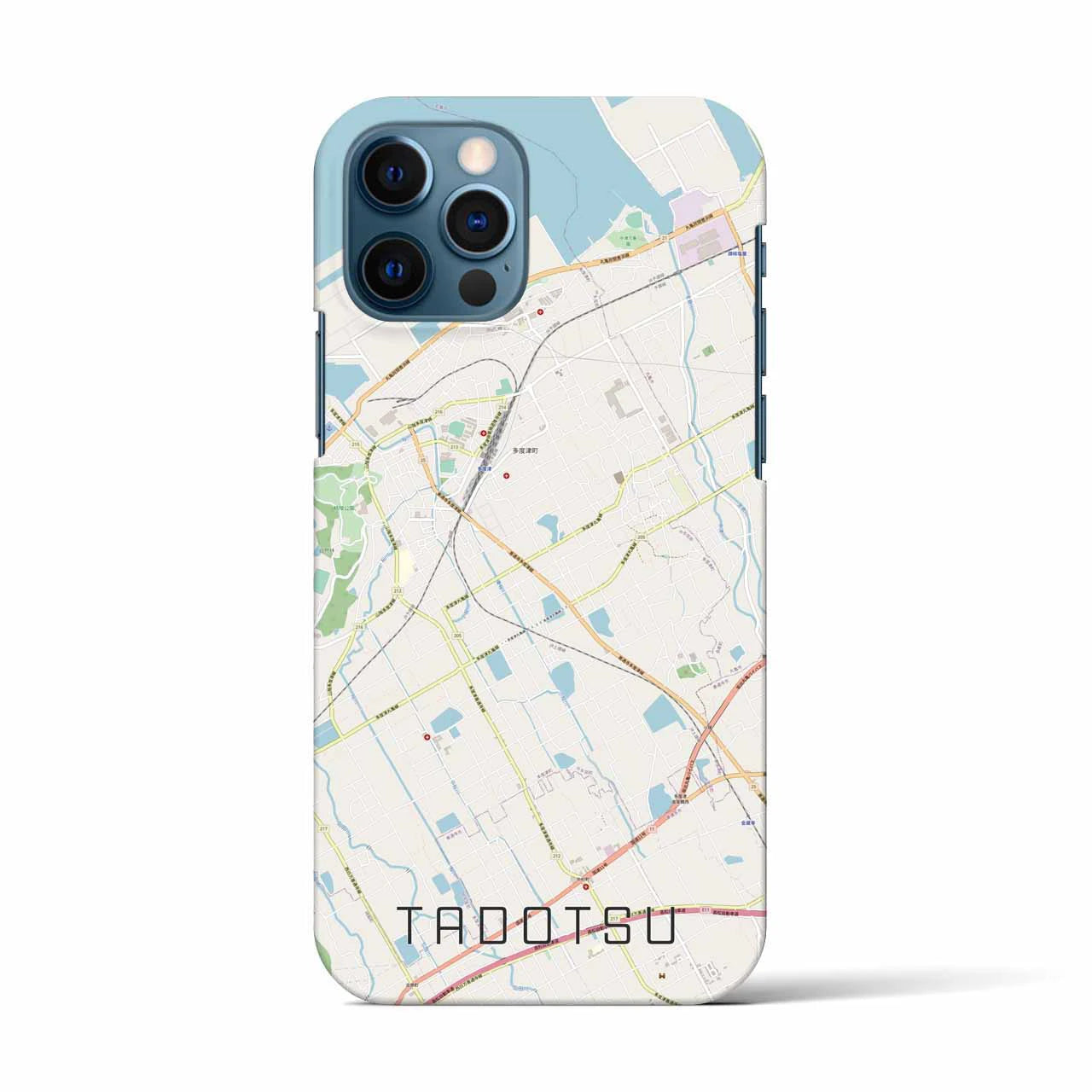【多度津(香川県)】地図柄iPhoneケース(バックカバータイプ)