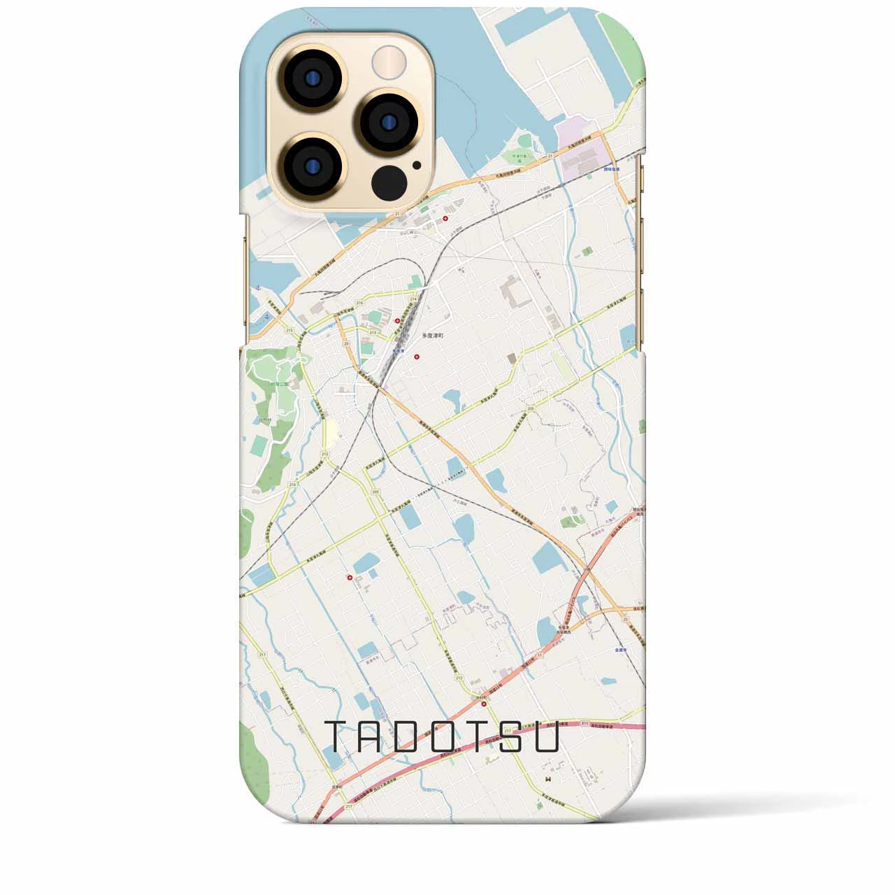 【多度津(香川県)】地図柄iPhoneケース(バックカバータイプ)