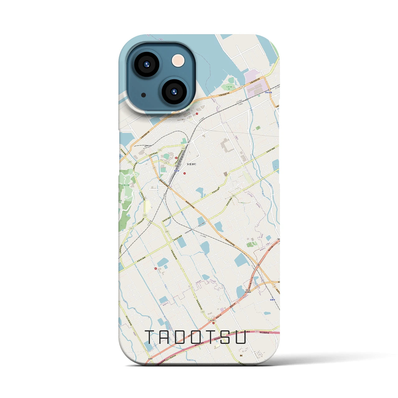 【多度津(香川県)】地図柄iPhoneケース(バックカバータイプ)