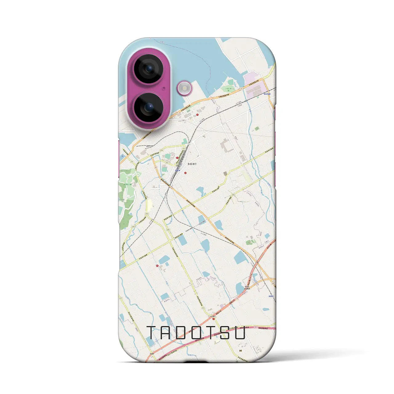 【多度津(香川県)】地図柄iPhoneケース(バックカバータイプ)