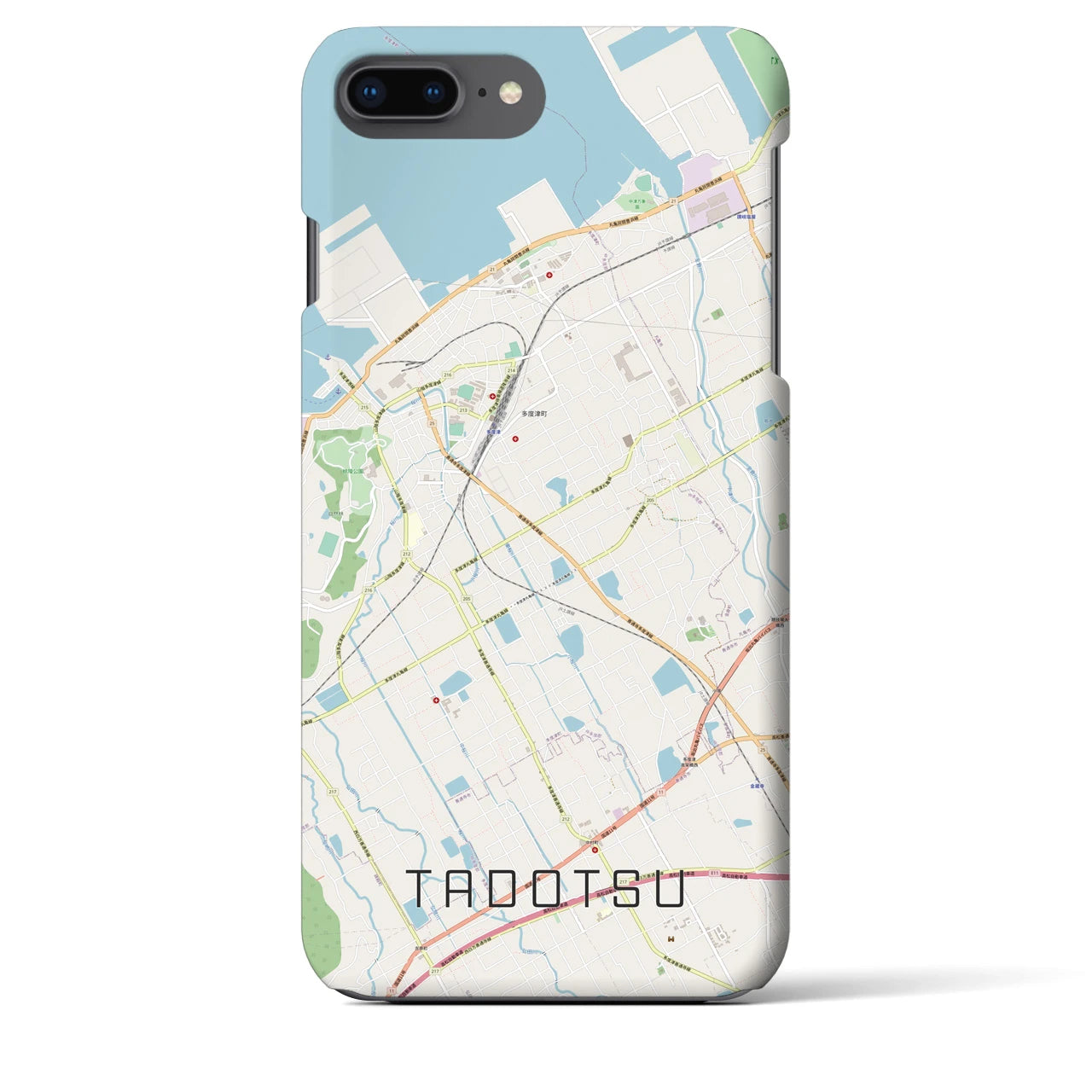 【多度津(香川県)】地図柄iPhoneケース(バックカバータイプ)