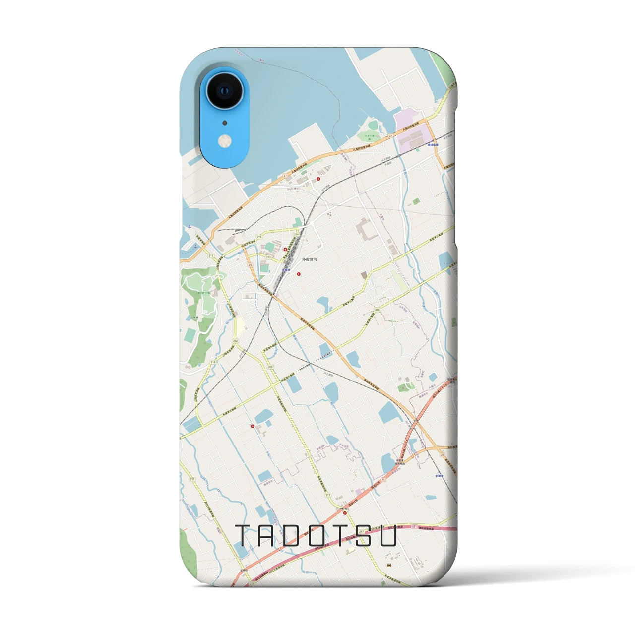 【多度津(香川県)】地図柄iPhoneケース(バックカバータイプ)