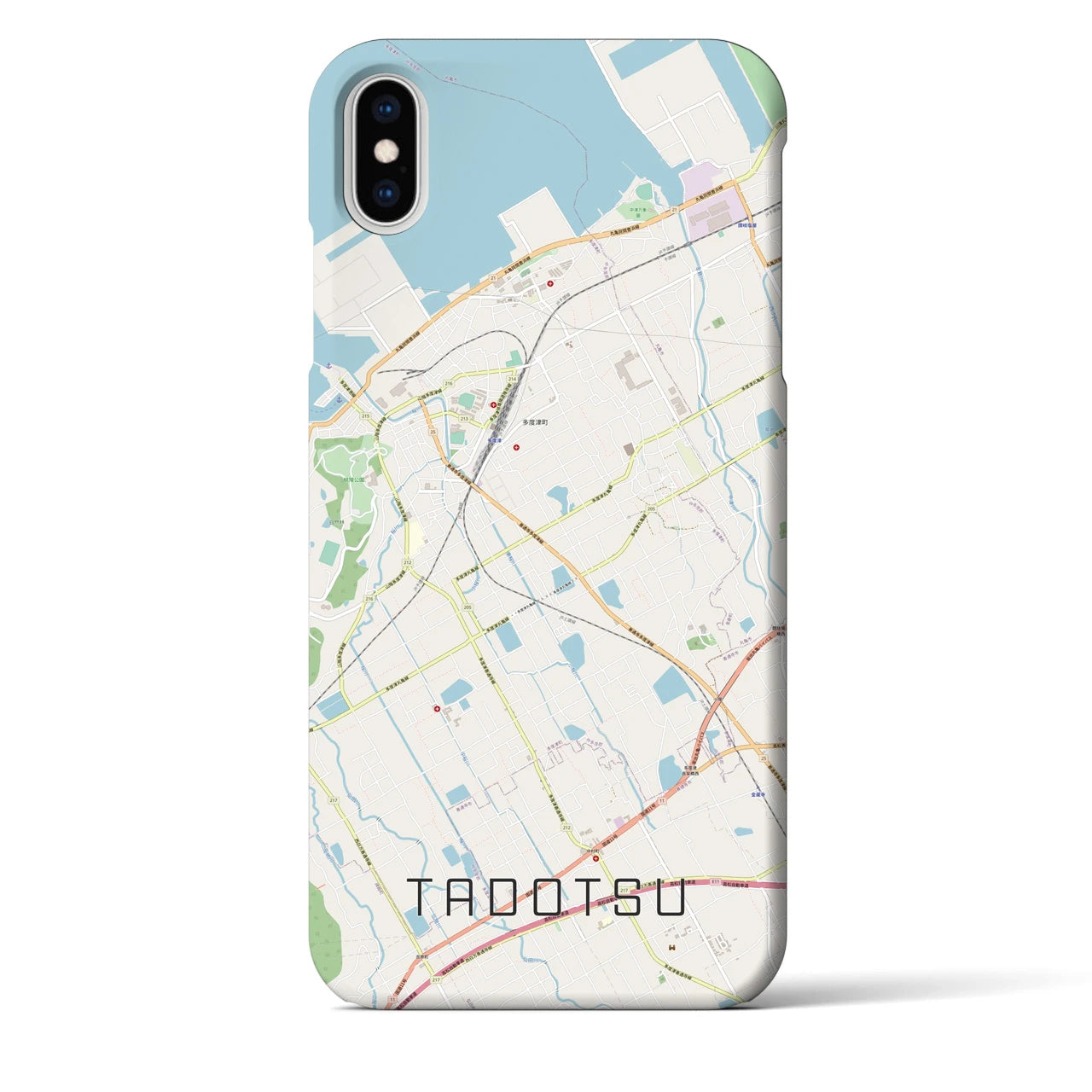 【多度津(香川県)】地図柄iPhoneケース(バックカバータイプ)