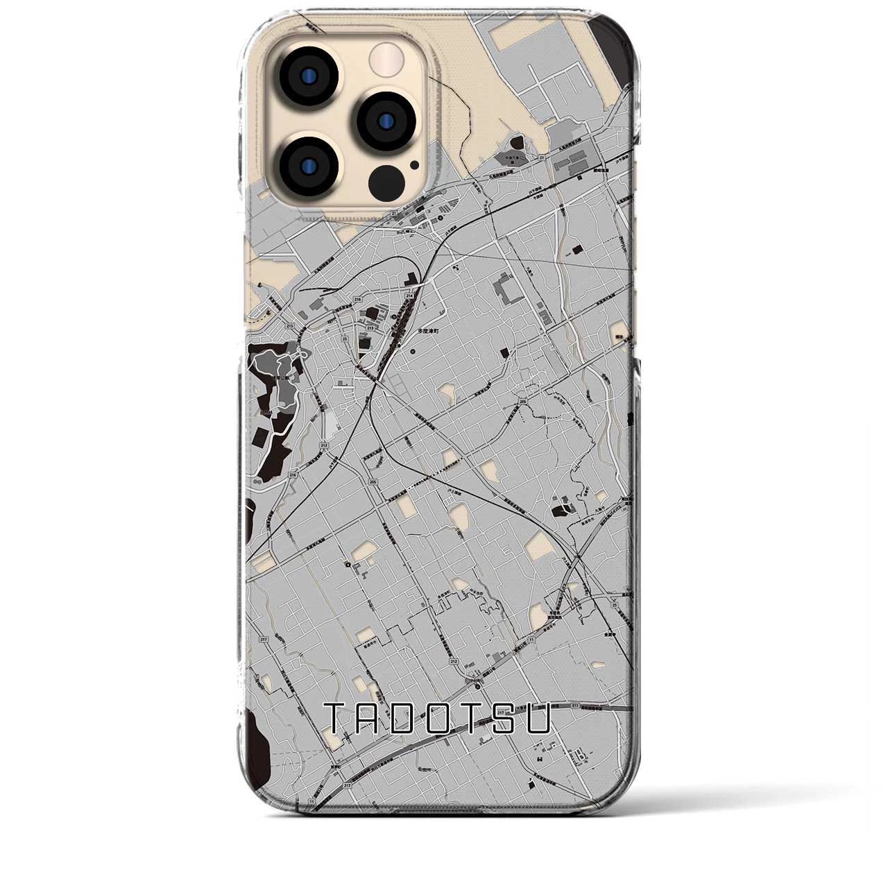 【多度津(香川県)】地図柄iPhoneケース(クリアタイプ)