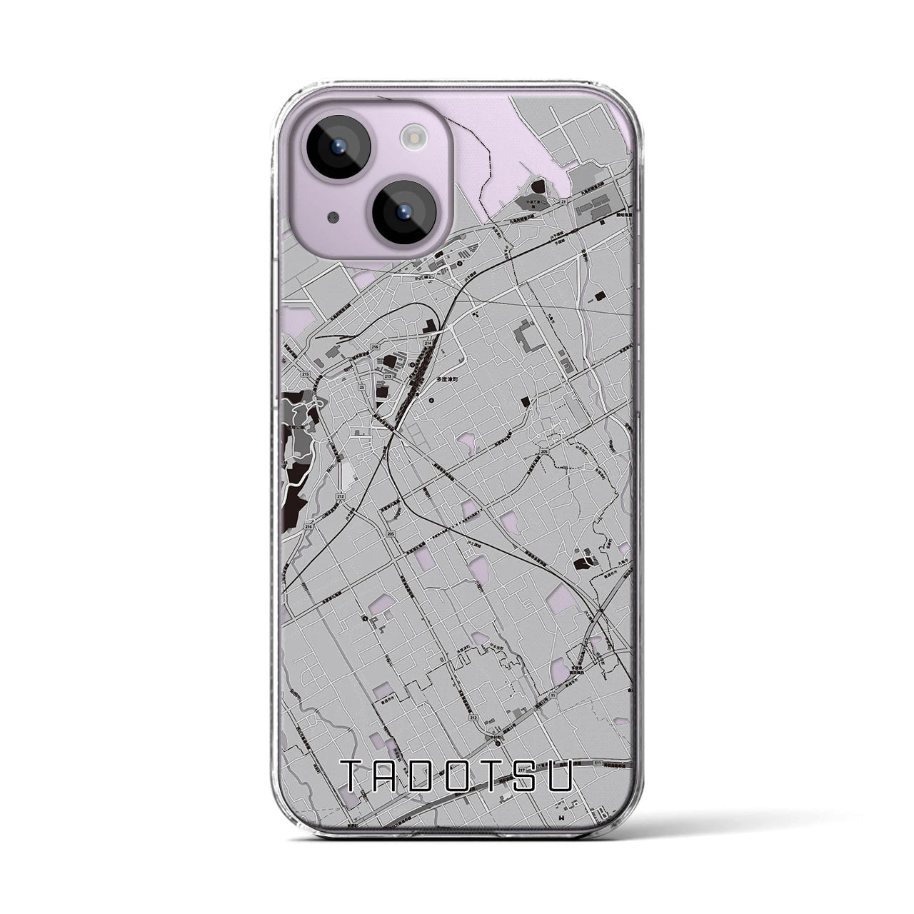 【多度津(香川県)】地図柄iPhoneケース(クリアタイプ)