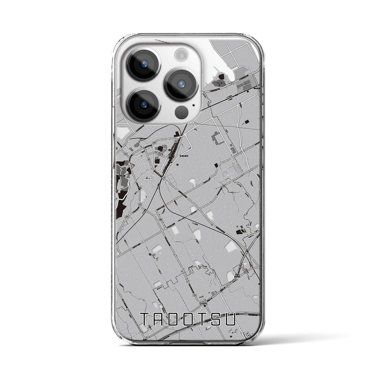 【多度津(香川県)】地図柄iPhoneケース(クリアタイプ)