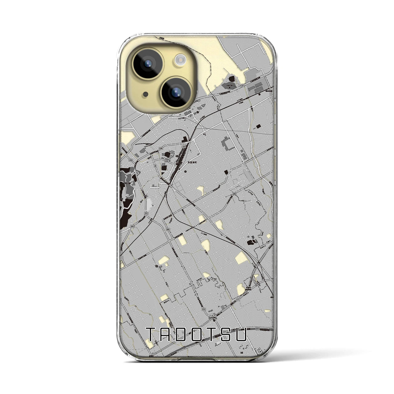 【多度津(香川県)】地図柄iPhoneケース(クリアタイプ)