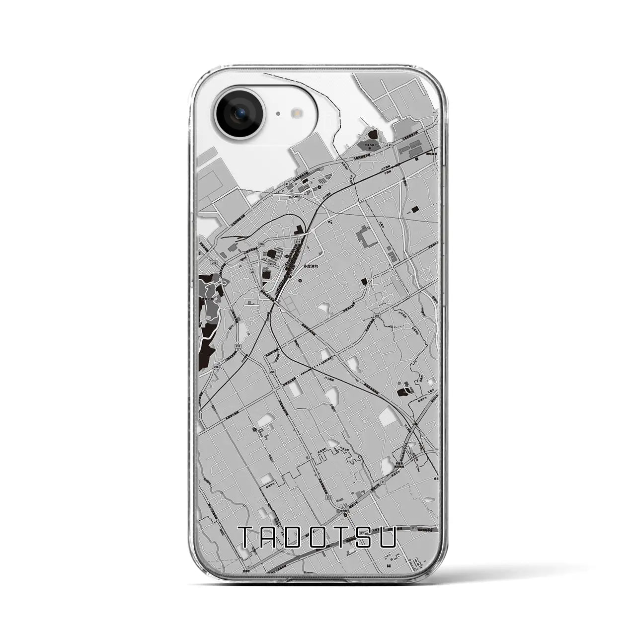 【多度津(香川県)】地図柄iPhoneケース(クリアタイプ)