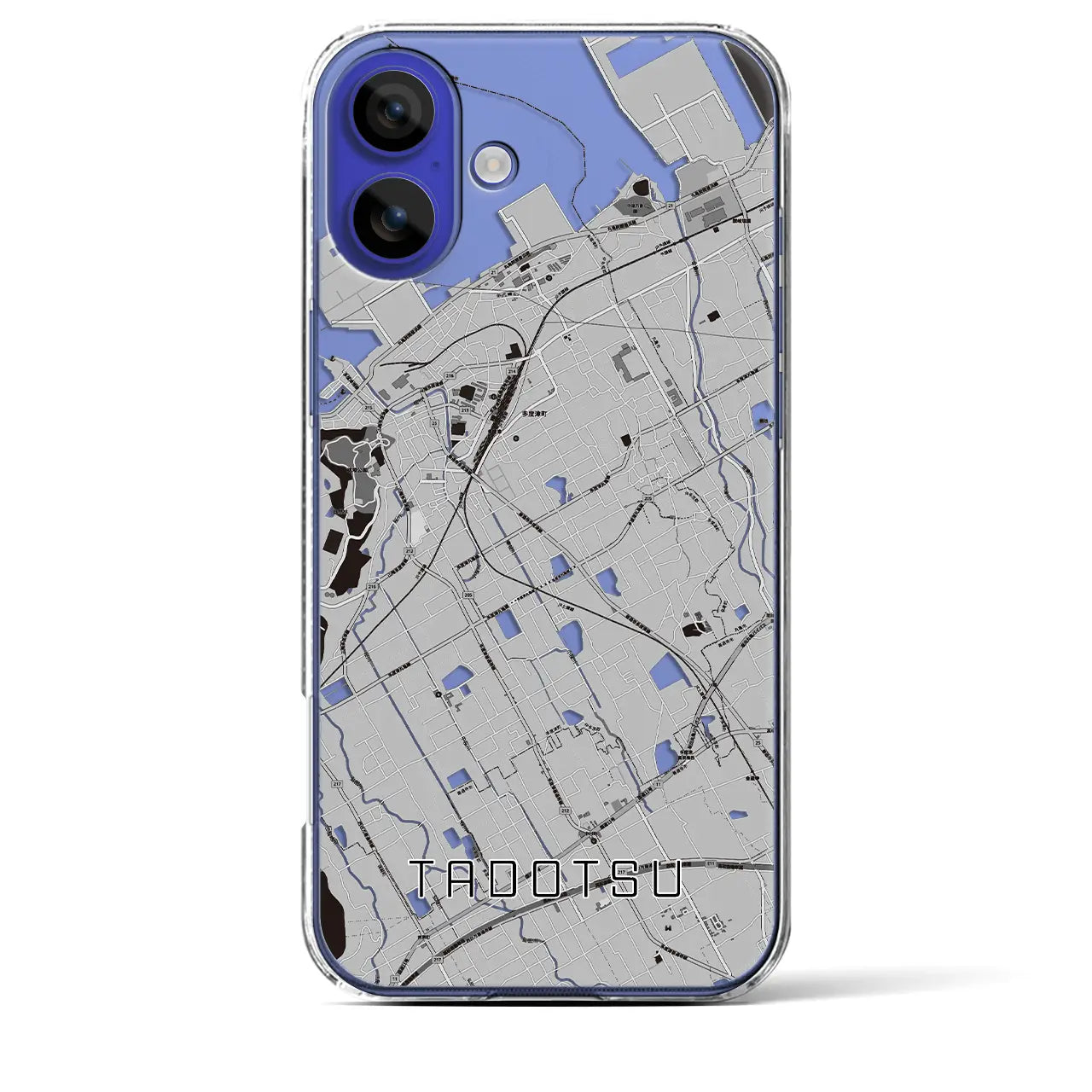 【多度津(香川県)】地図柄iPhoneケース(クリアタイプ)