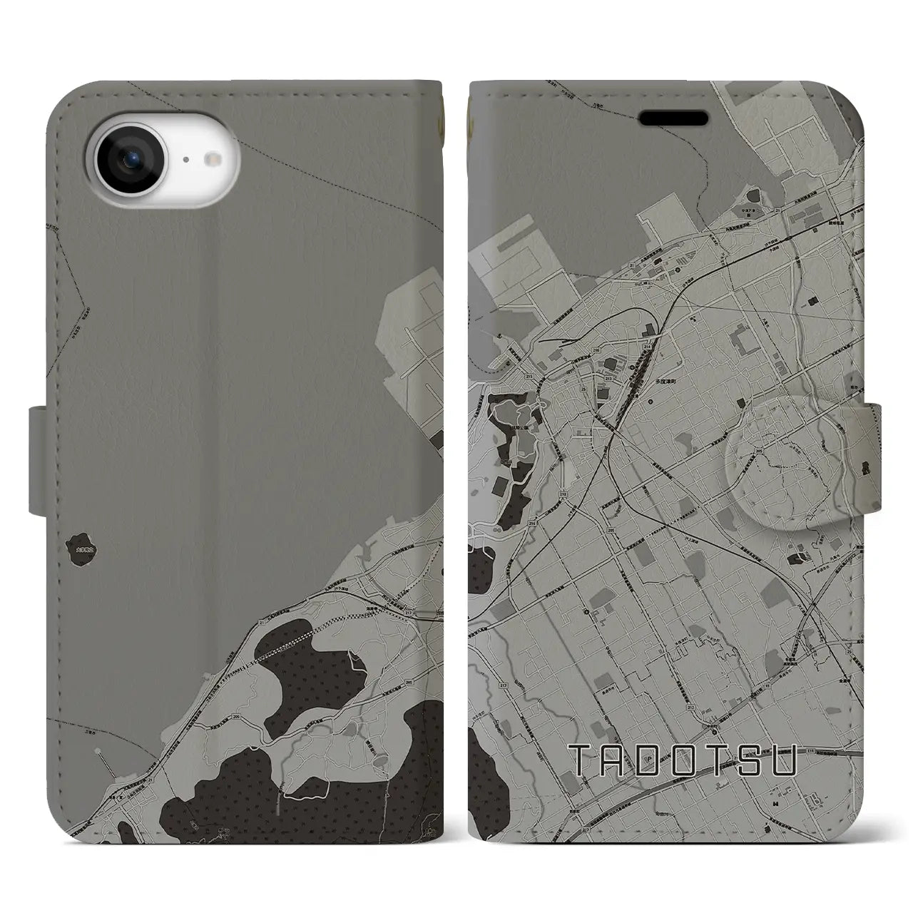 【多度津(香川県)】地図柄iPhoneケース(手帳タイプ)