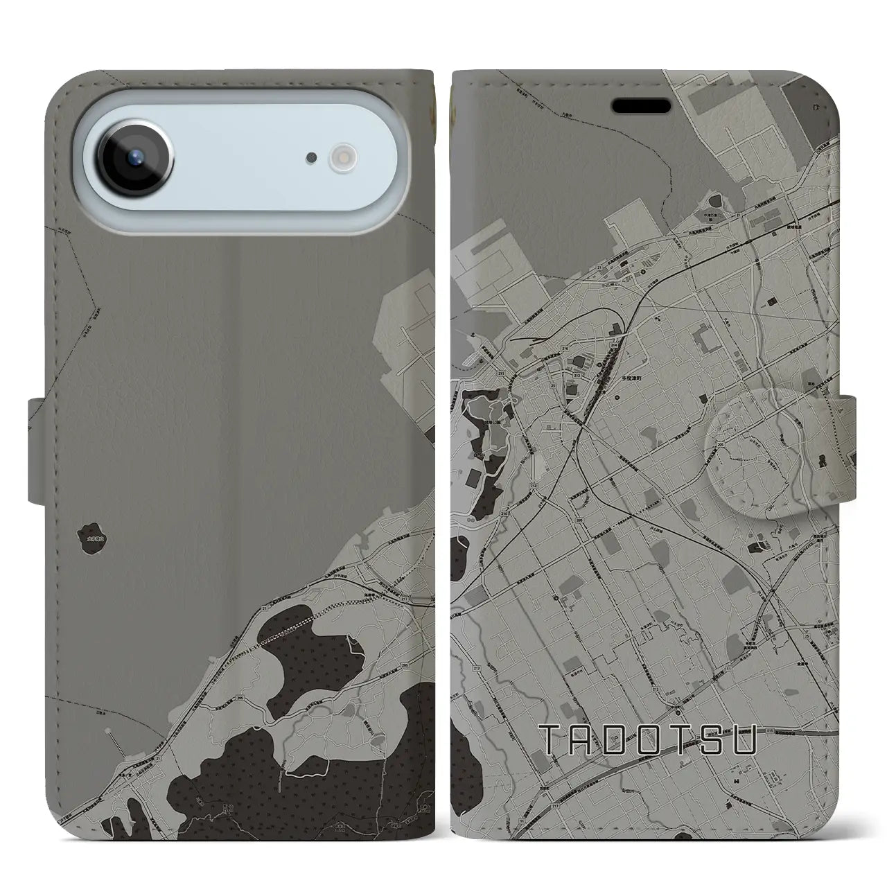 【多度津(香川県)】地図柄iPhoneケース(手帳タイプ)