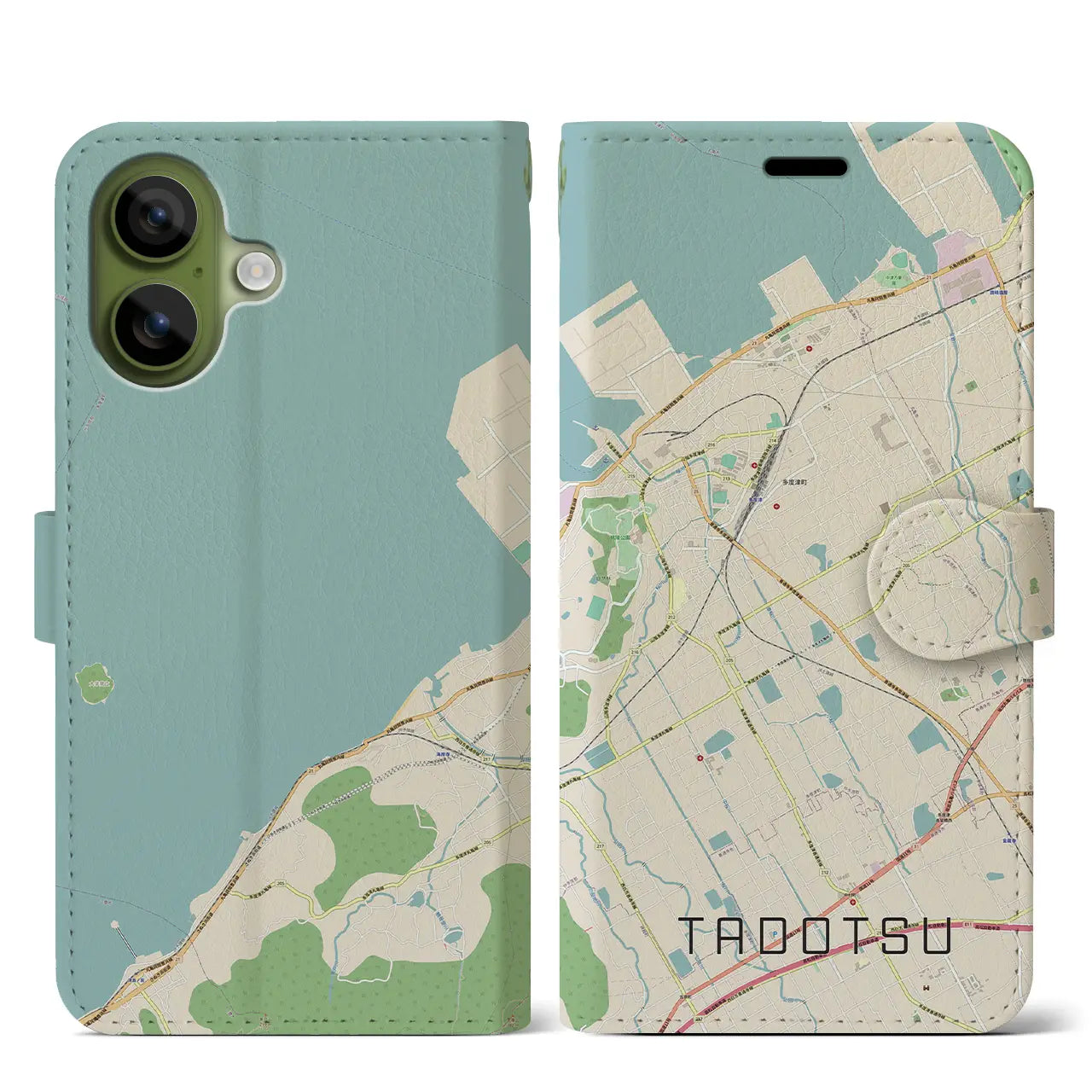 【多度津(香川県)】地図柄iPhoneケース(手帳タイプ)