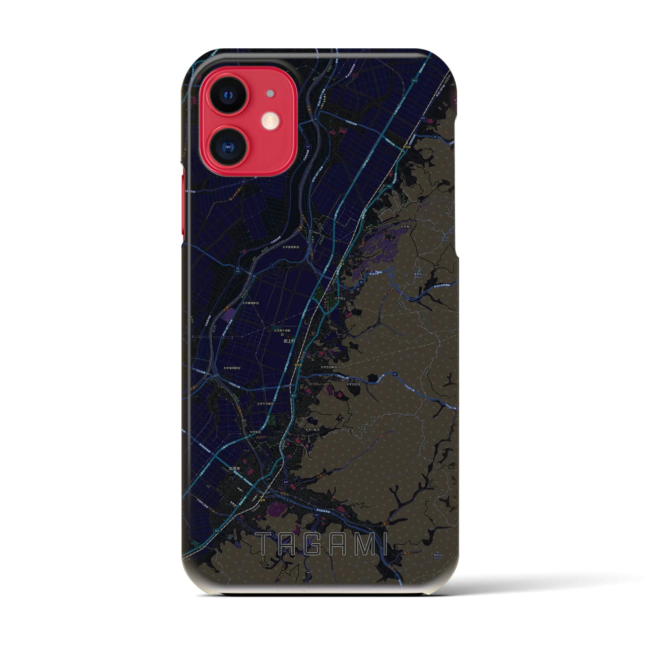 【田上(新潟県)】地図柄iPhoneケース(バックカバータイプ)