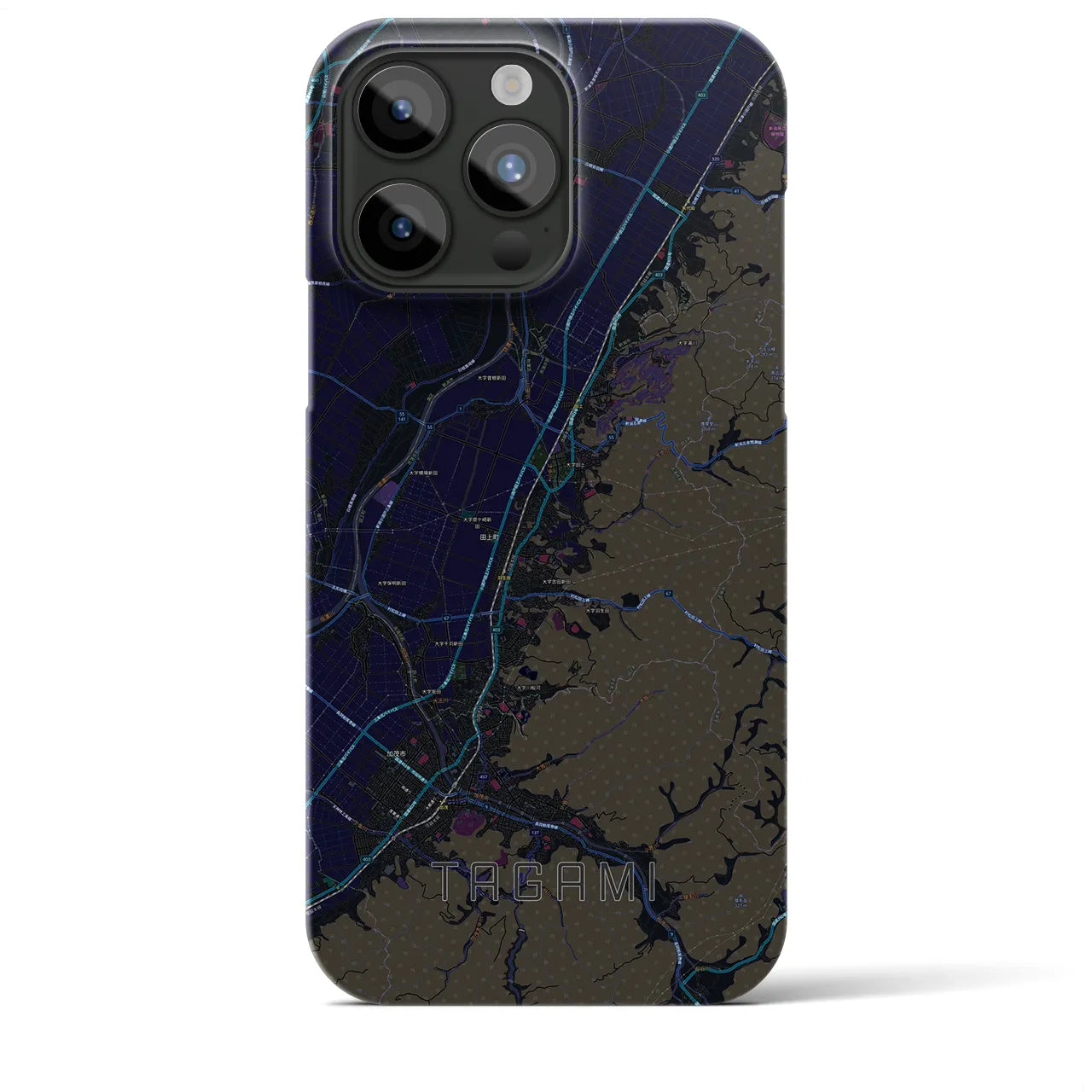 【田上(新潟県)】地図柄iPhoneケース(バックカバータイプ)