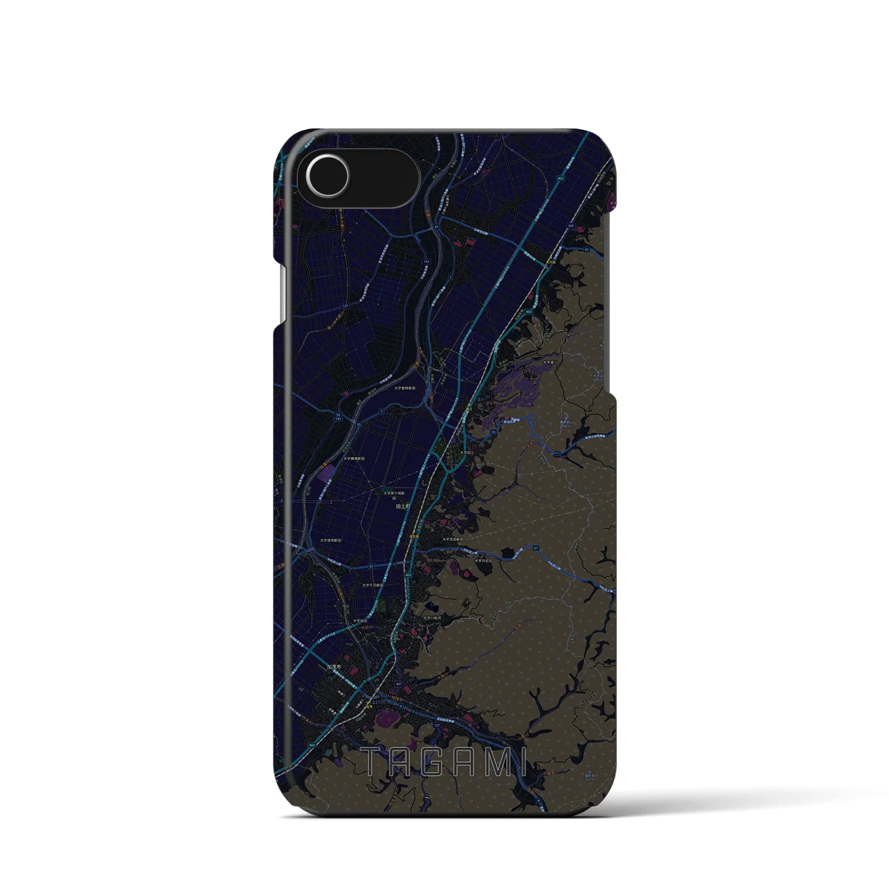 【田上(新潟県)】地図柄iPhoneケース(バックカバータイプ)