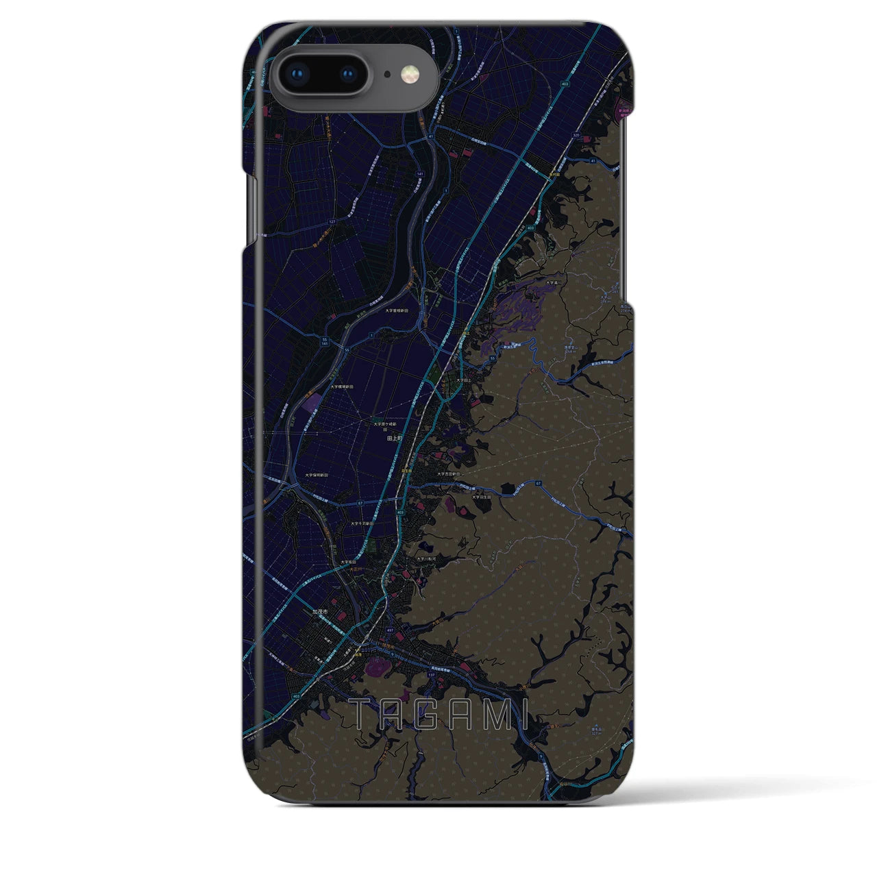 【田上(新潟県)】地図柄iPhoneケース(バックカバータイプ)