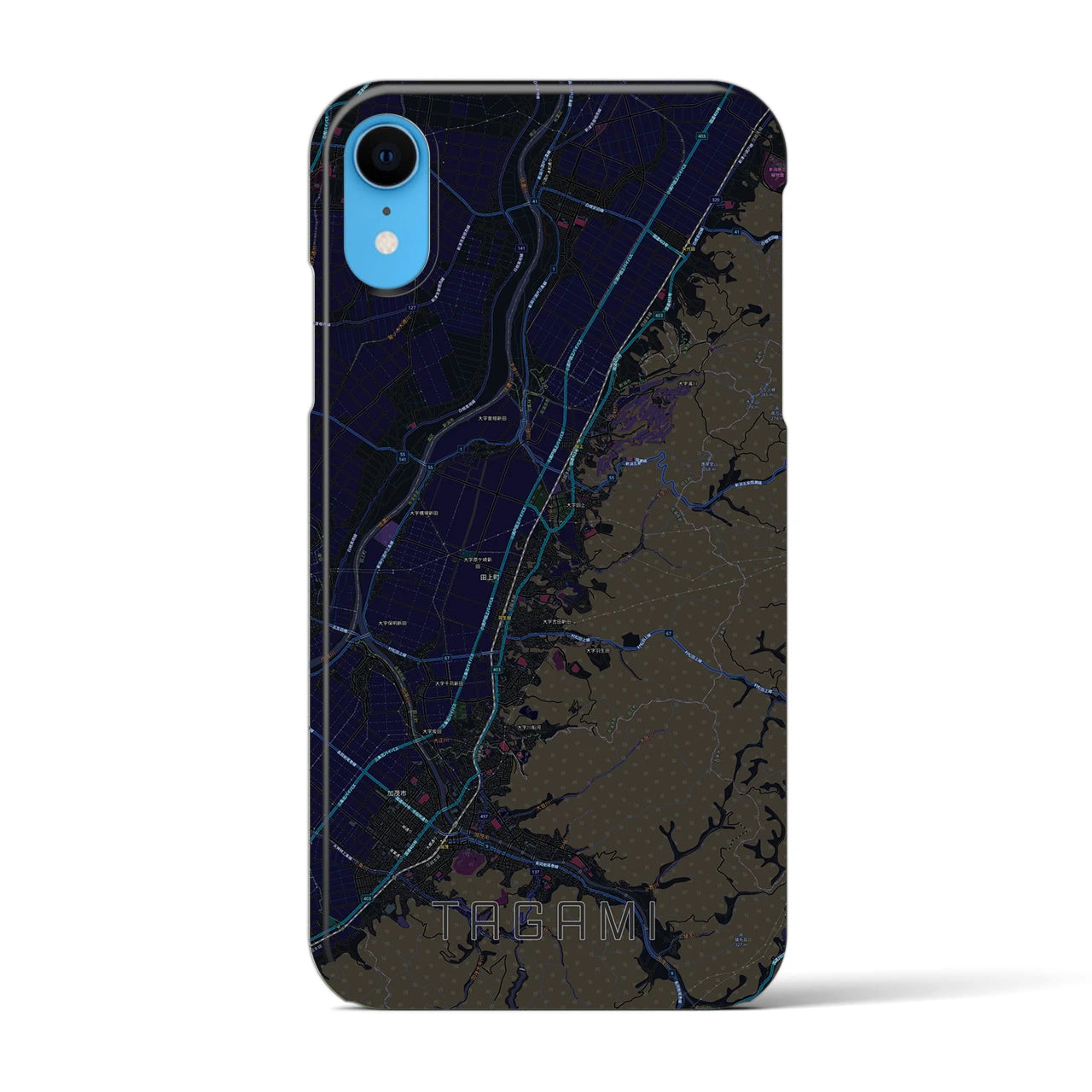 【田上(新潟県)】地図柄iPhoneケース(バックカバータイプ)