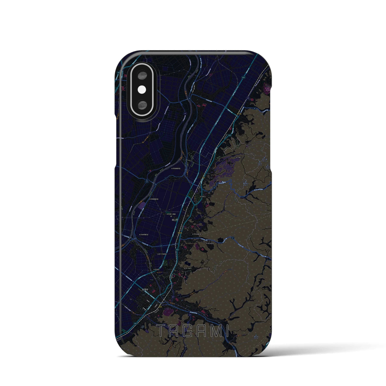 【田上(新潟県)】地図柄iPhoneケース(バックカバータイプ)
