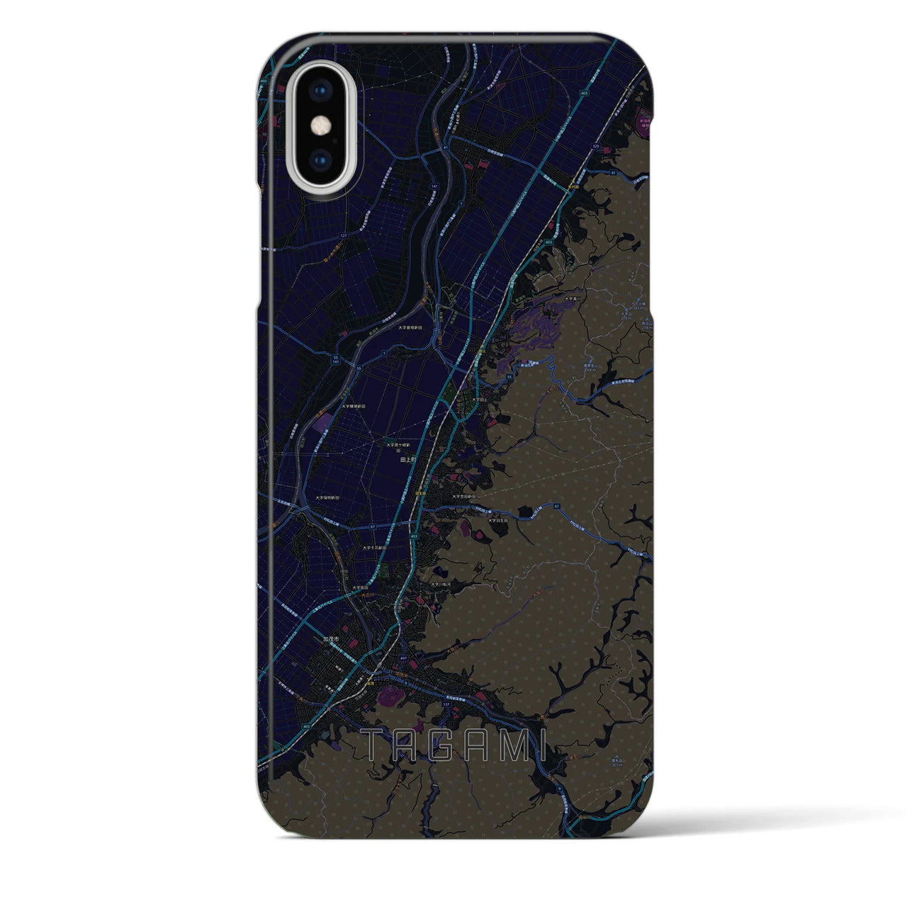 【田上(新潟県)】地図柄iPhoneケース(バックカバータイプ)