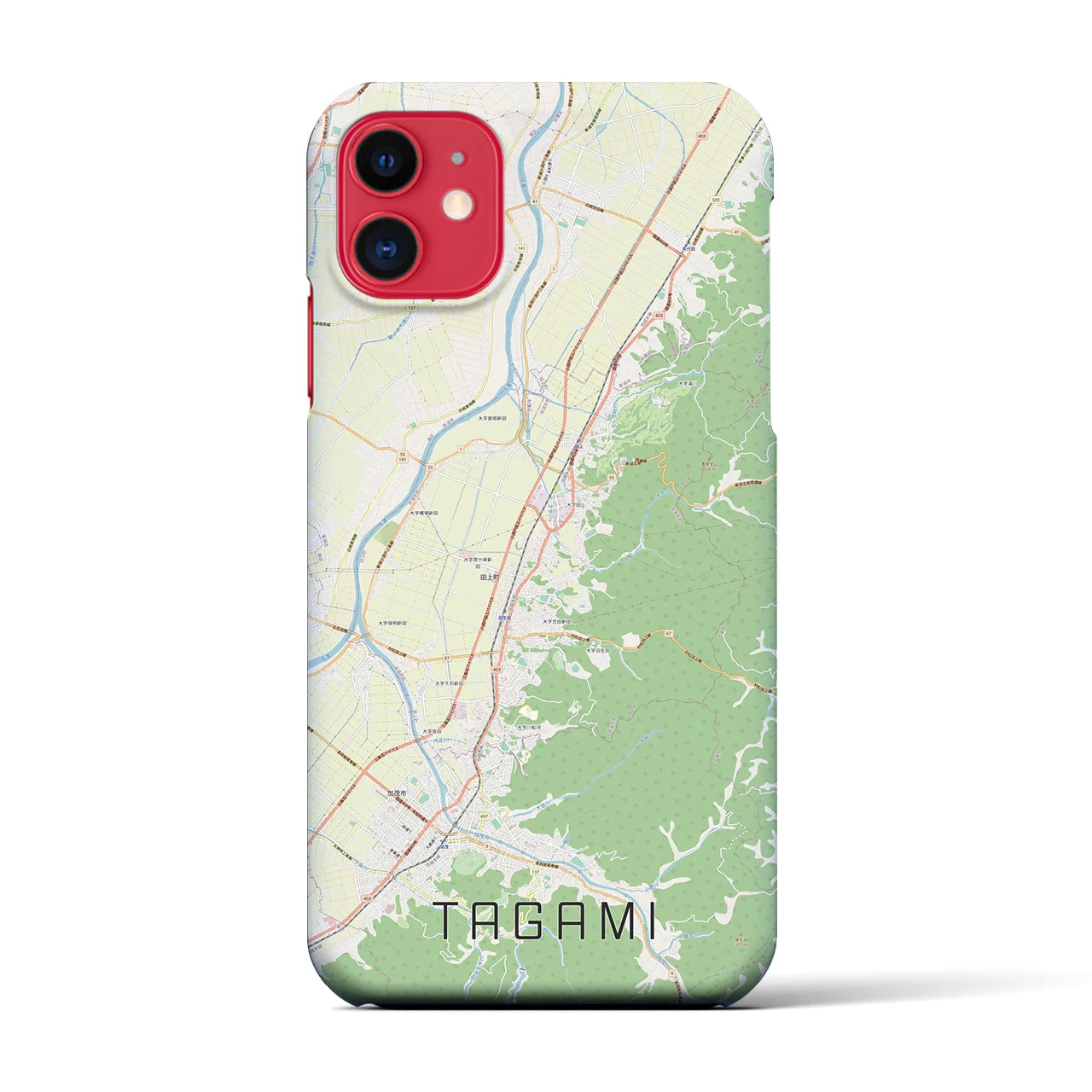 【田上(新潟県)】地図柄iPhoneケース(バックカバータイプ)