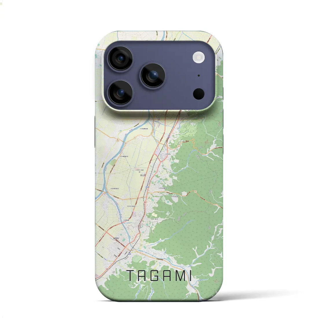 【田上(新潟県)】地図柄iPhoneケース(バックカバータイプ)ナチュラル・iPhone 17 Pro Max 用