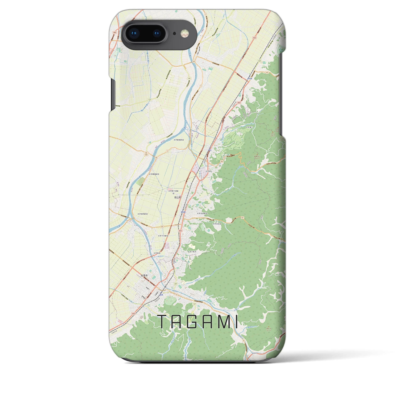 【田上(新潟県)】地図柄iPhoneケース(バックカバータイプ)