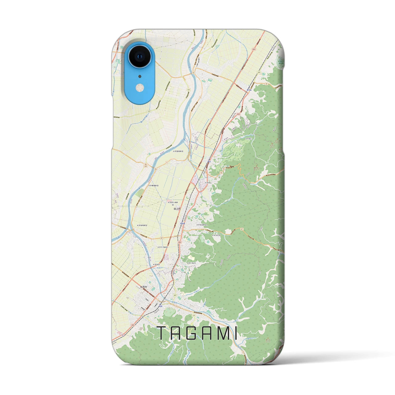 【田上(新潟県)】地図柄iPhoneケース(バックカバータイプ)