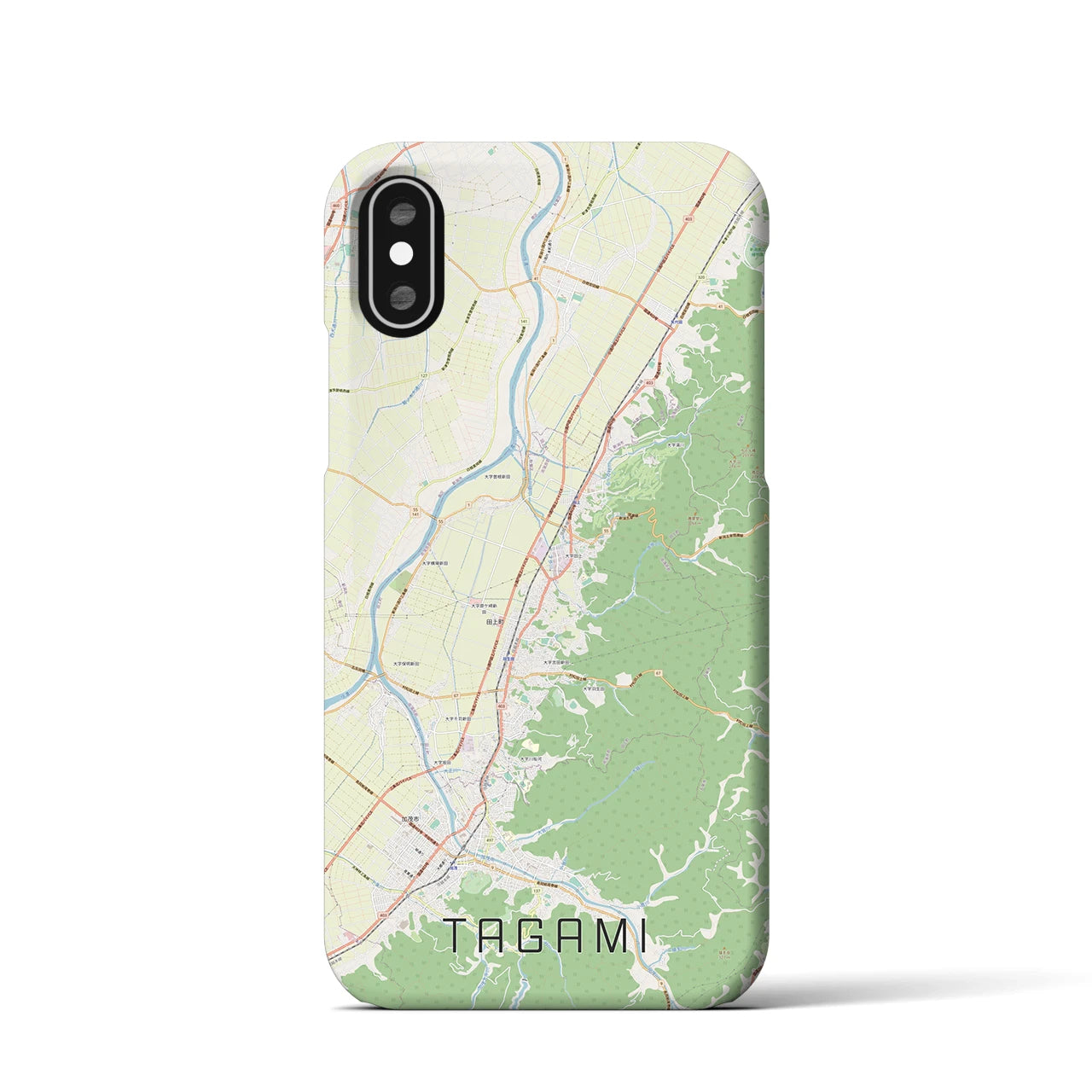 【田上(新潟県)】地図柄iPhoneケース(バックカバータイプ)