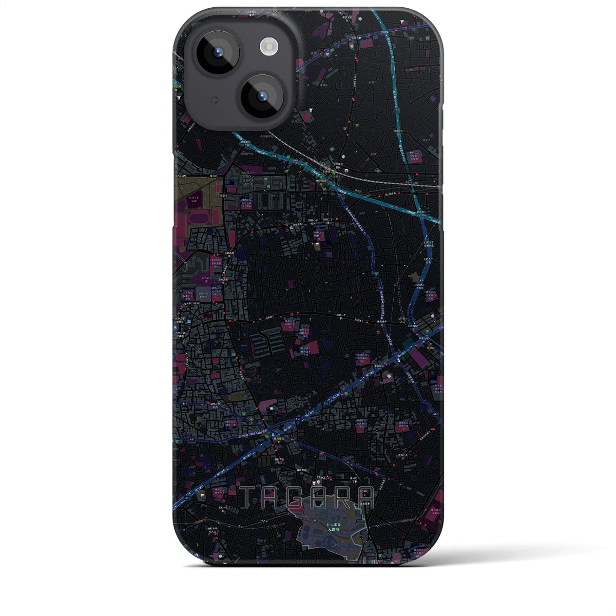 【田柄(東京都)】地図柄iPhoneケース(バックカバータイプ)