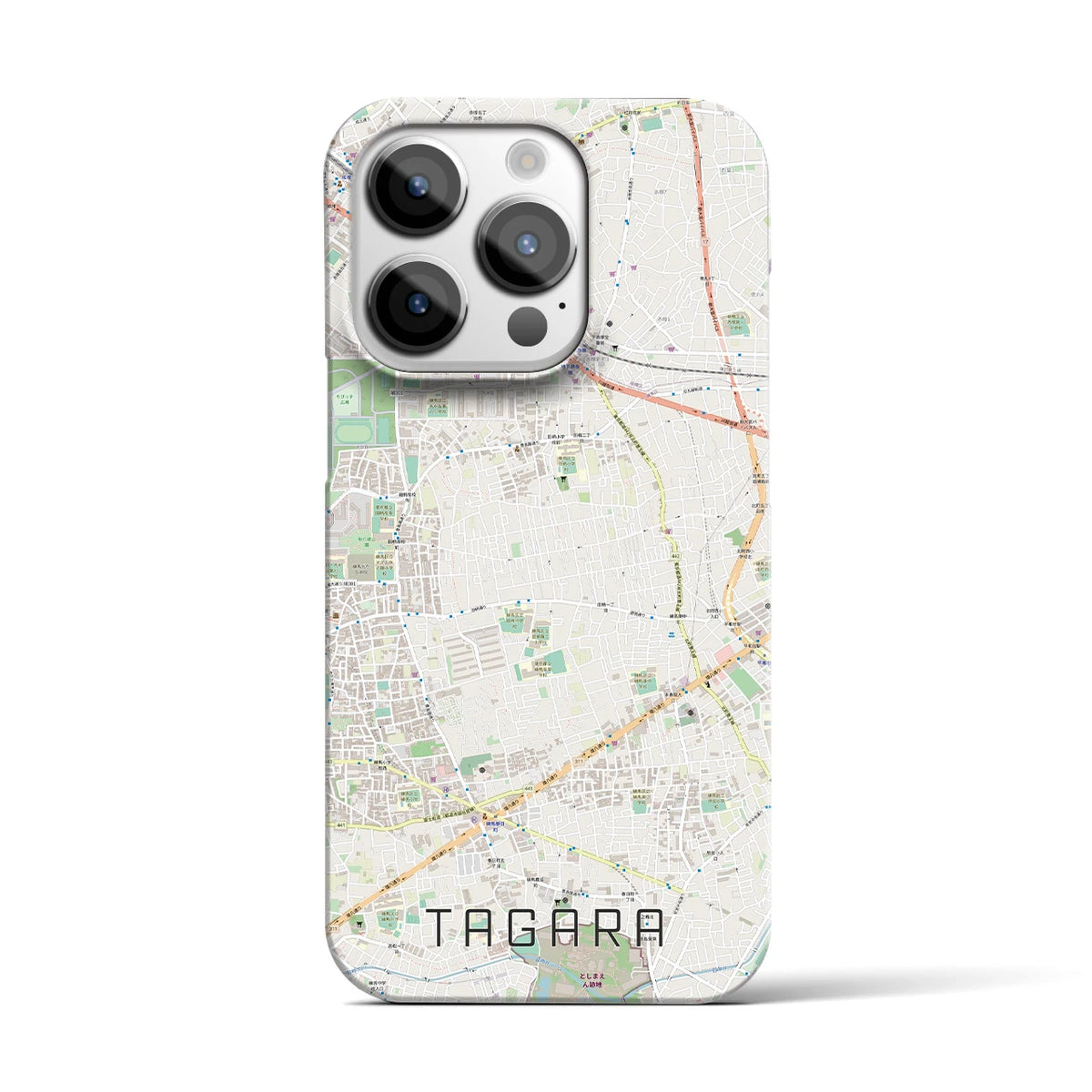 【田柄(東京都)】地図柄iPhoneケース(バックカバータイプ)