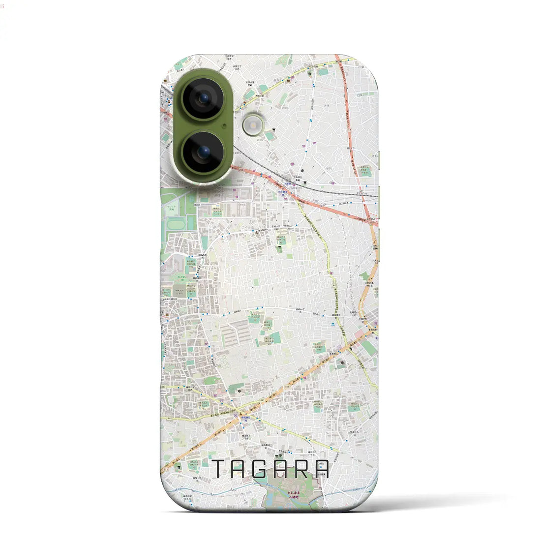 【田柄(東京都)】地図柄iPhoneケース(バックカバータイプ)ナチュラル・iPhone 17 Pro Max 用
