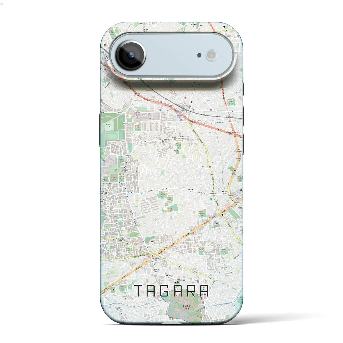 【田柄(東京都)】地図柄iPhoneケース(バックカバータイプ)
