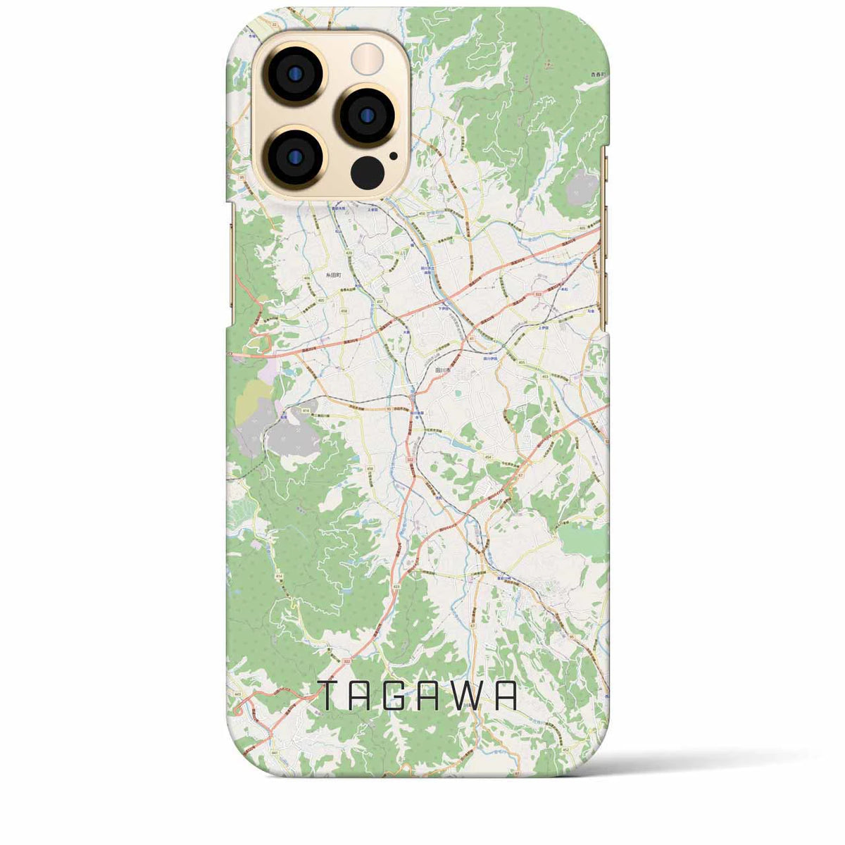 【田川(福岡県)】地図柄iPhoneケース(バックカバータイプ)