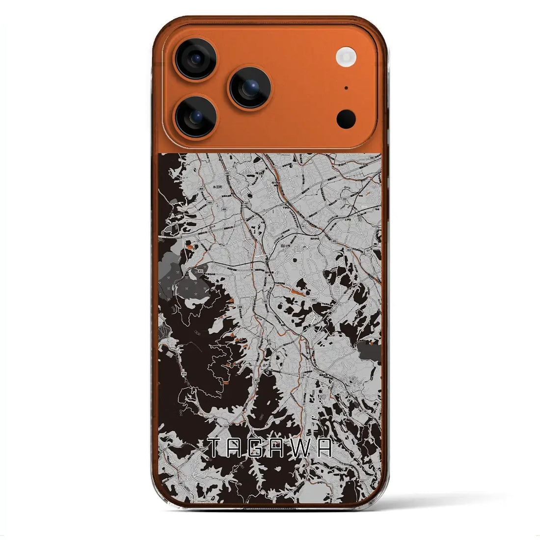 【田川(福岡県)】地図柄iPhoneケース(クリアタイプ)