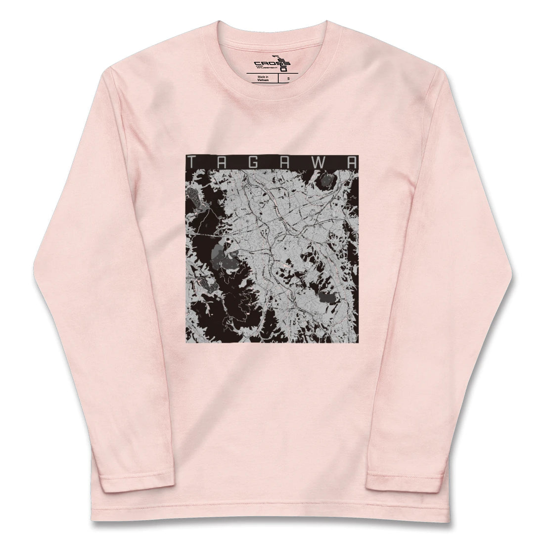 【田川(福岡県)】地図柄ロングスリーブTシャツ