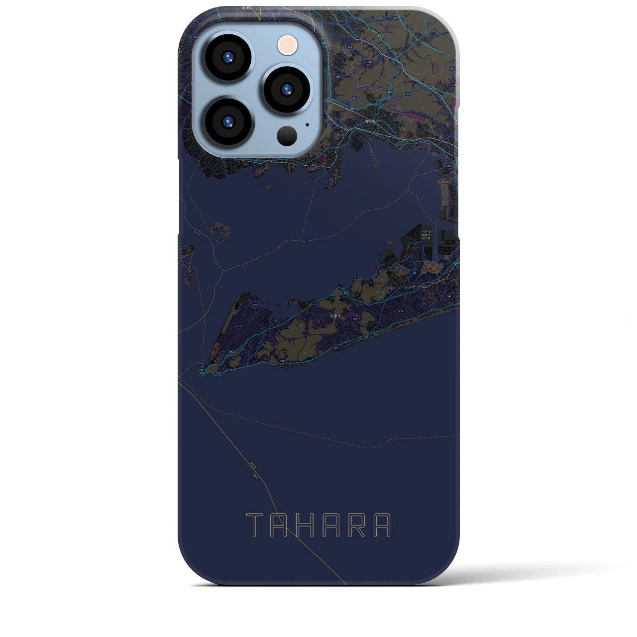 【田原(愛知県)】地図柄iPhoneケース(バックカバータイプ)