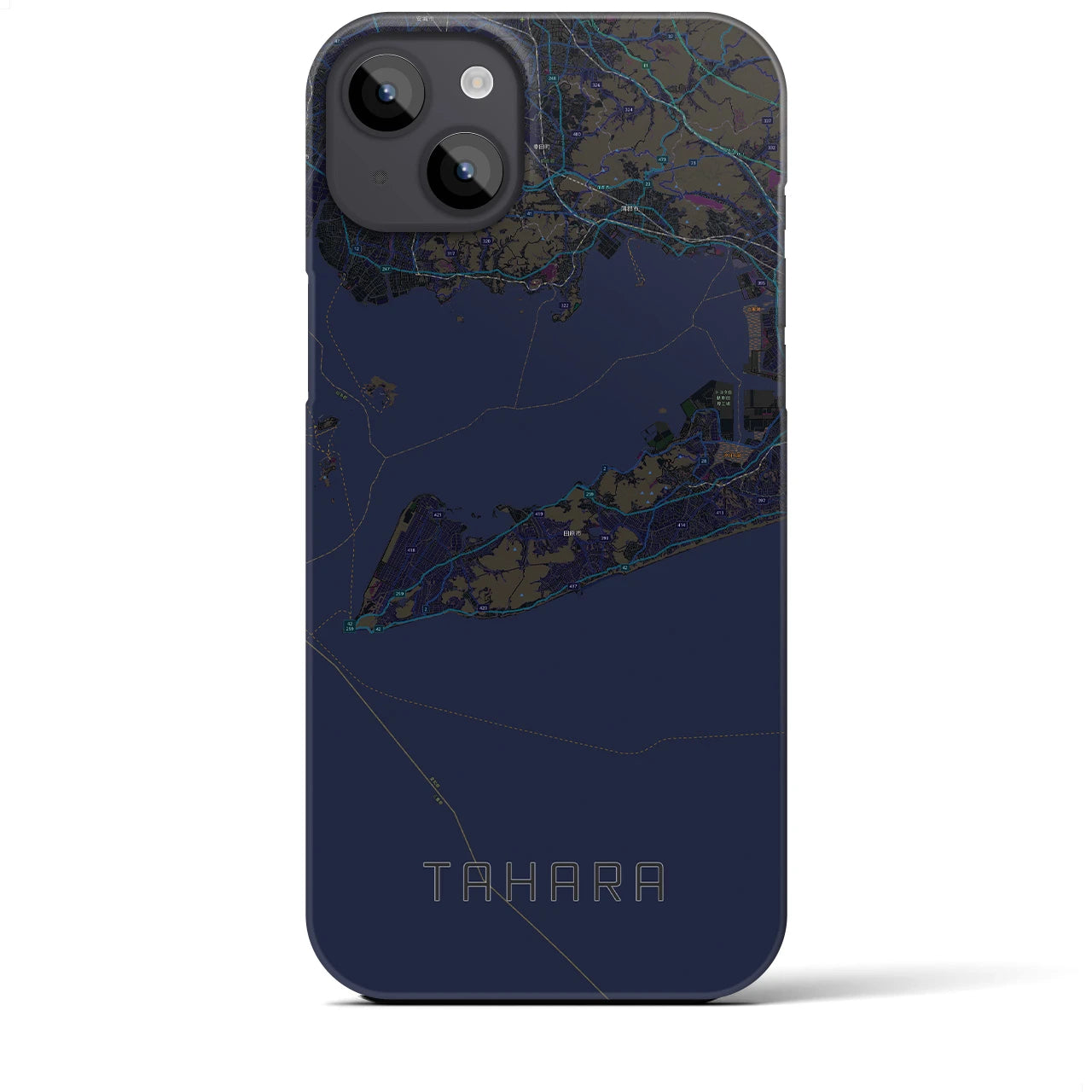 【田原(愛知県)】地図柄iPhoneケース(バックカバータイプ)