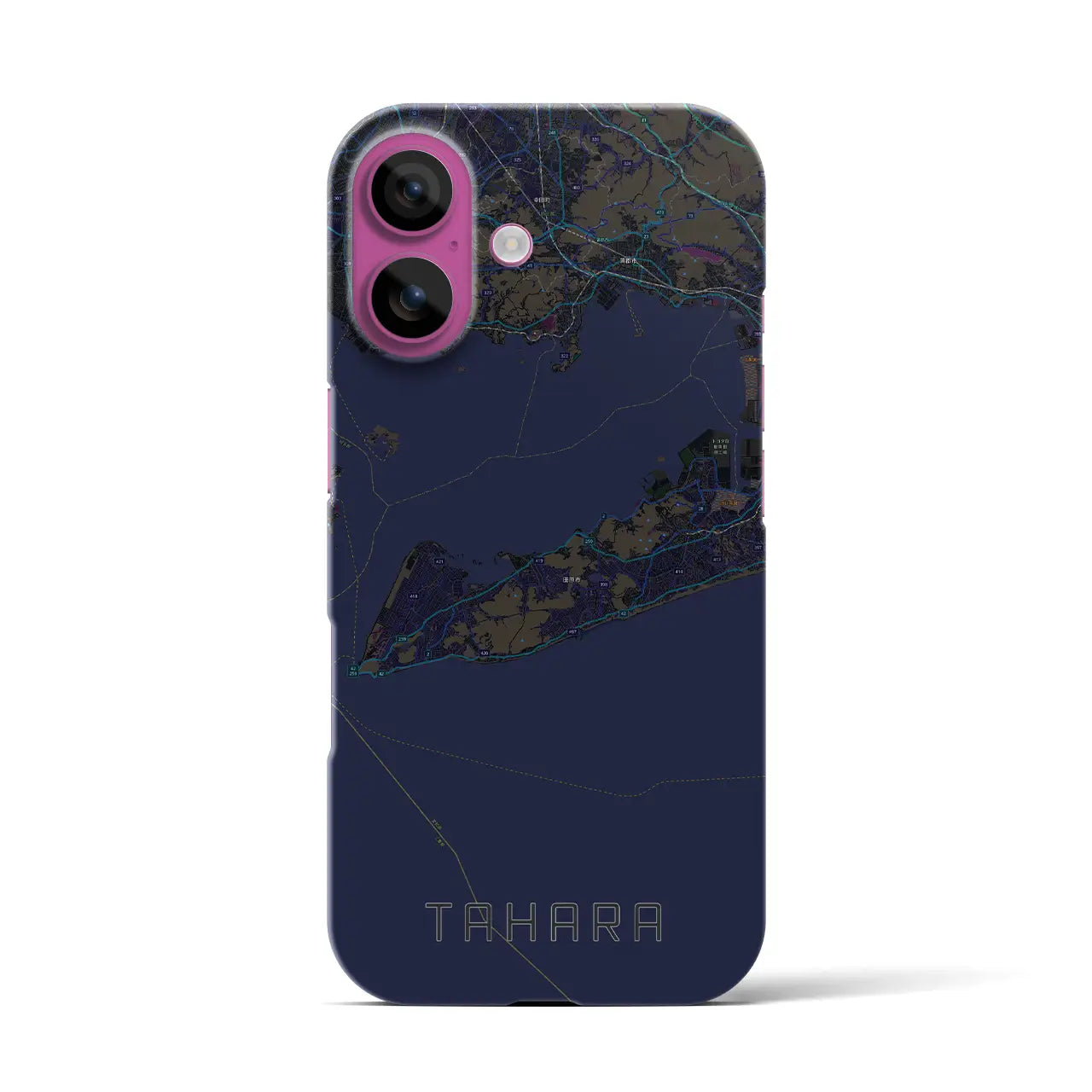 【田原(愛知県)】地図柄iPhoneケース(バックカバータイプ)