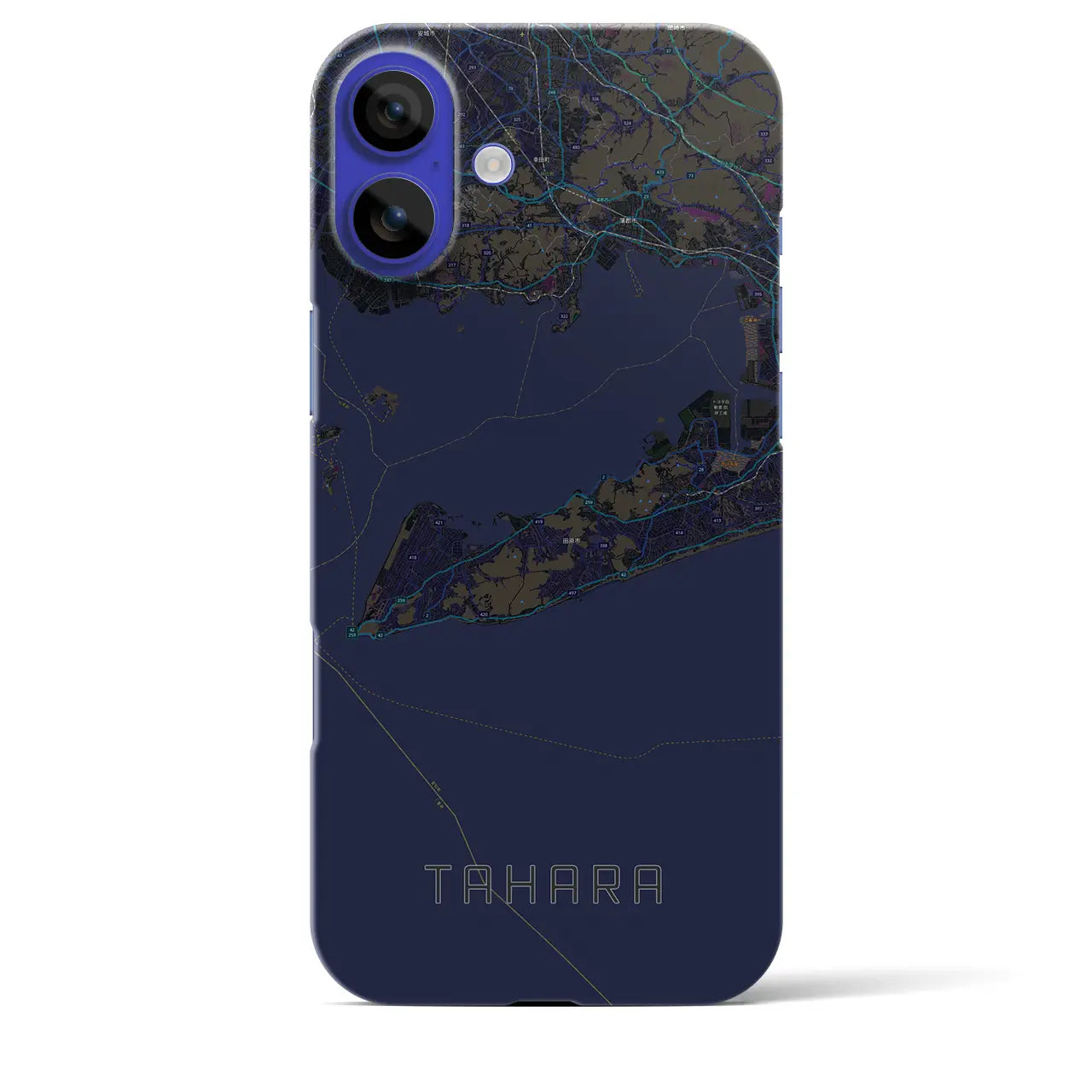 【田原(愛知県)】地図柄iPhoneケース(バックカバータイプ)