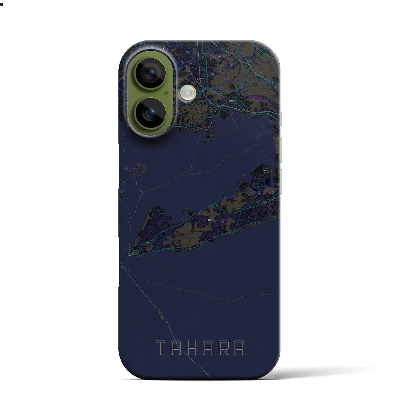 【田原(愛知県)】地図柄iPhoneケース(バックカバータイプ)