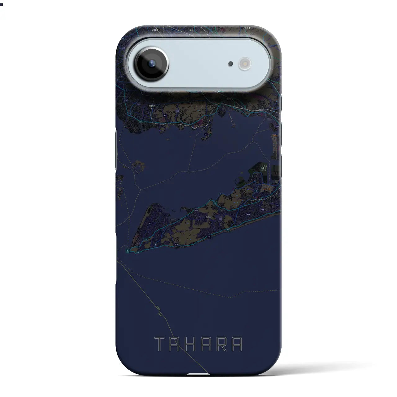 【田原(愛知県)】地図柄iPhoneケース(バックカバータイプ)