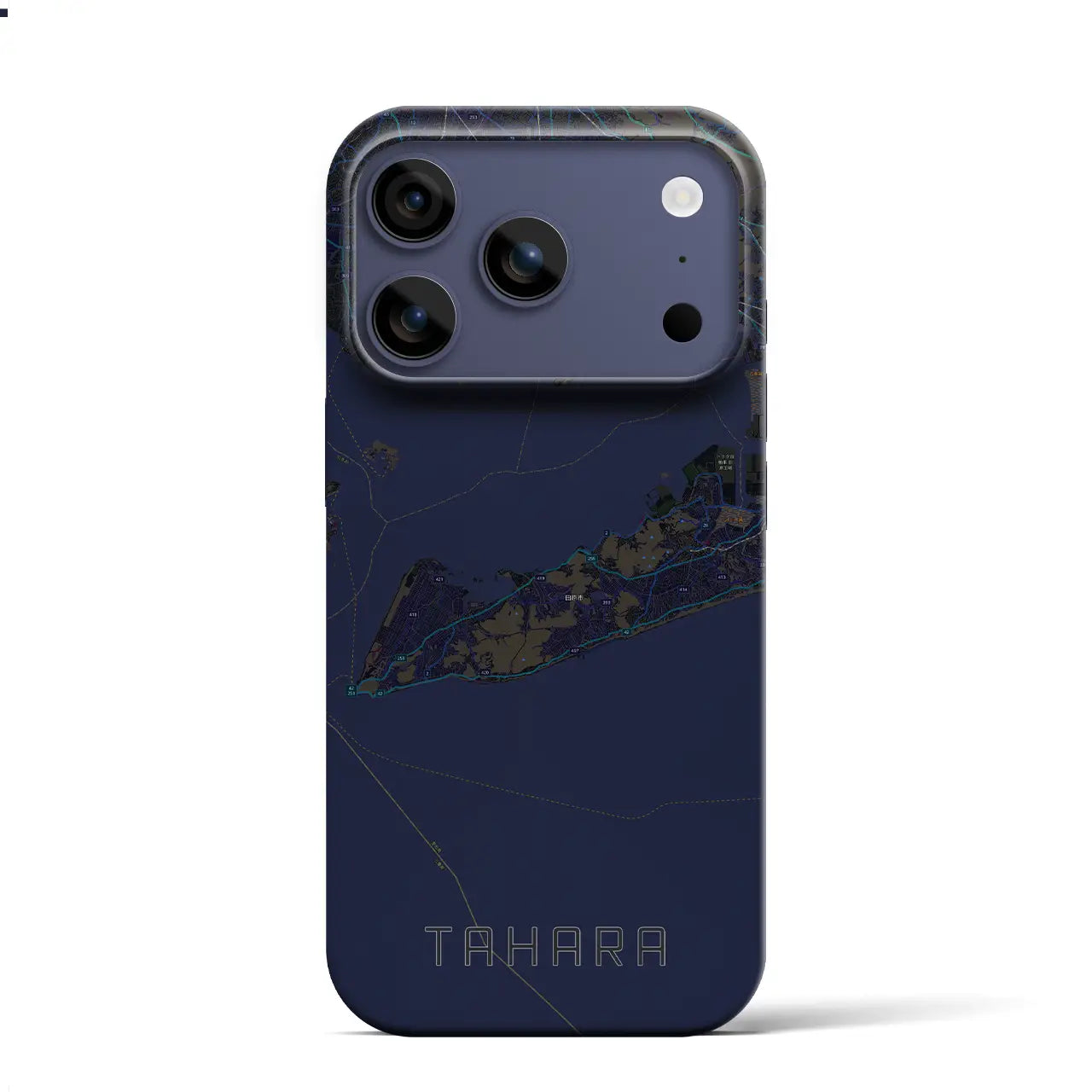 【田原(愛知県)】地図柄iPhoneケース(バックカバータイプ)