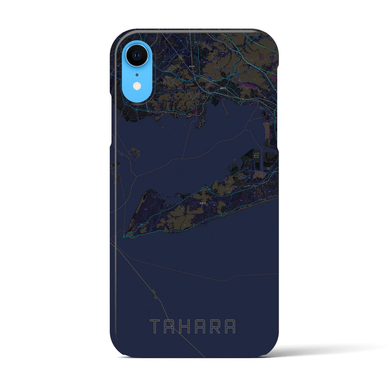 【田原(愛知県)】地図柄iPhoneケース(バックカバータイプ)