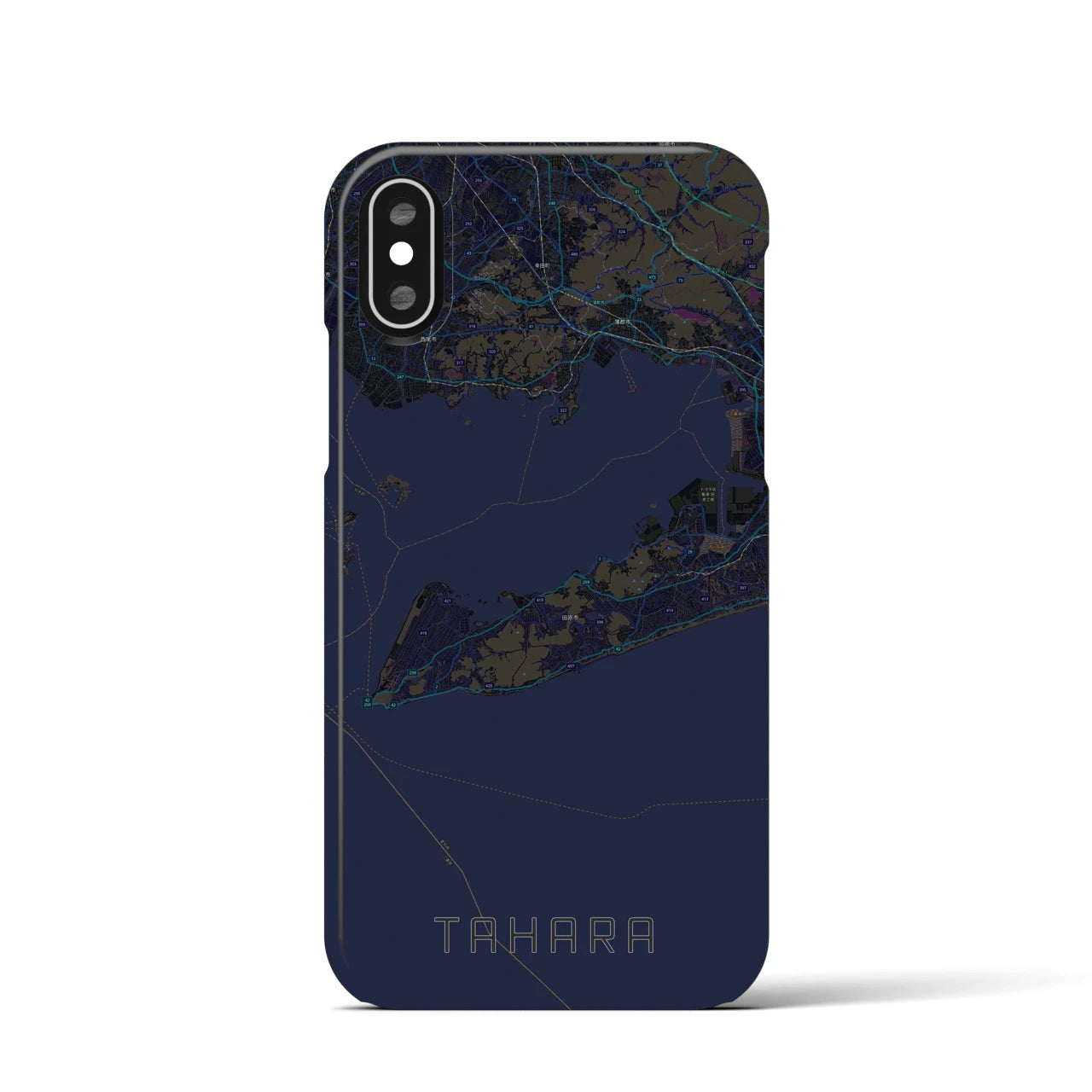 【田原(愛知県)】地図柄iPhoneケース(バックカバータイプ)