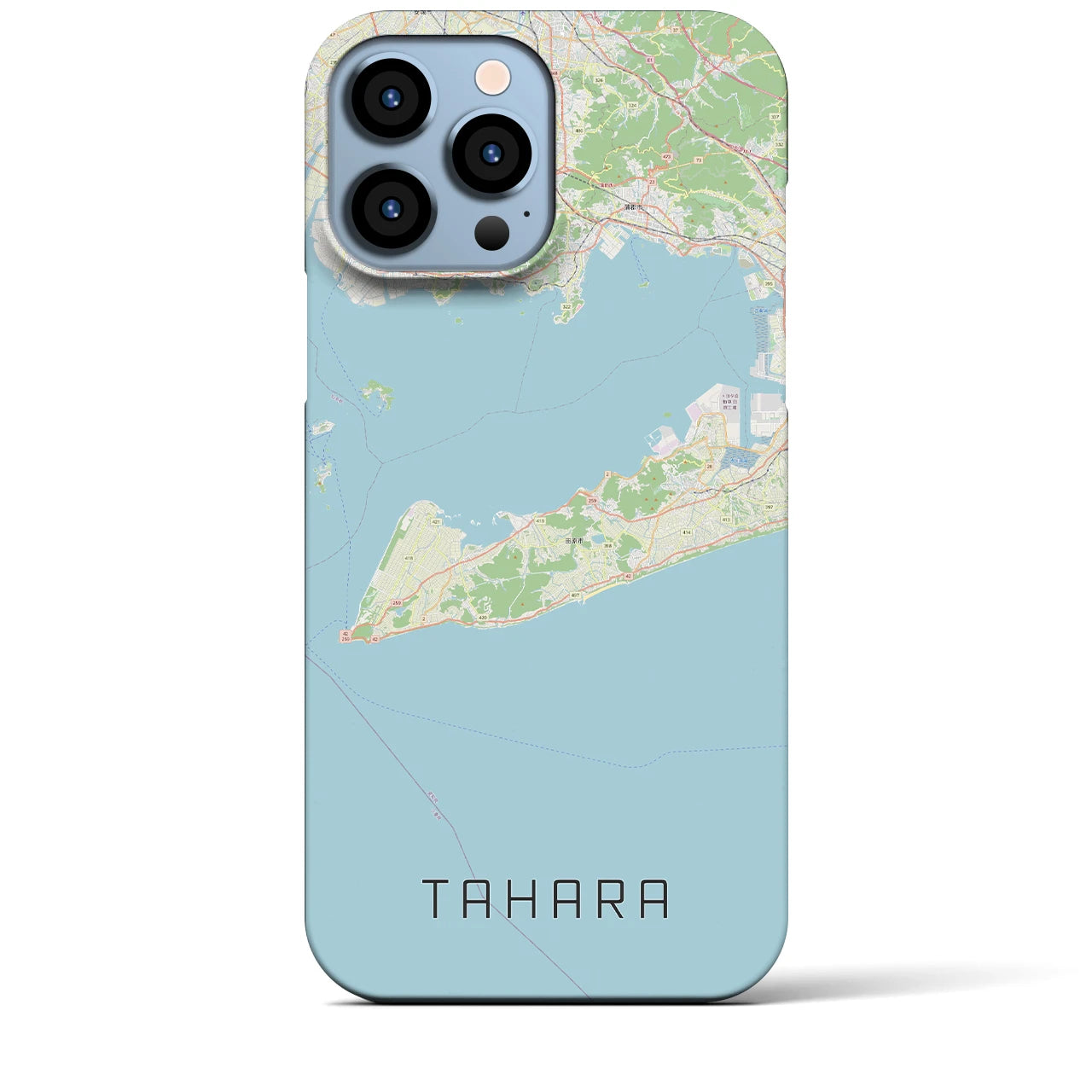 【田原(愛知県)】地図柄iPhoneケース(バックカバータイプ)