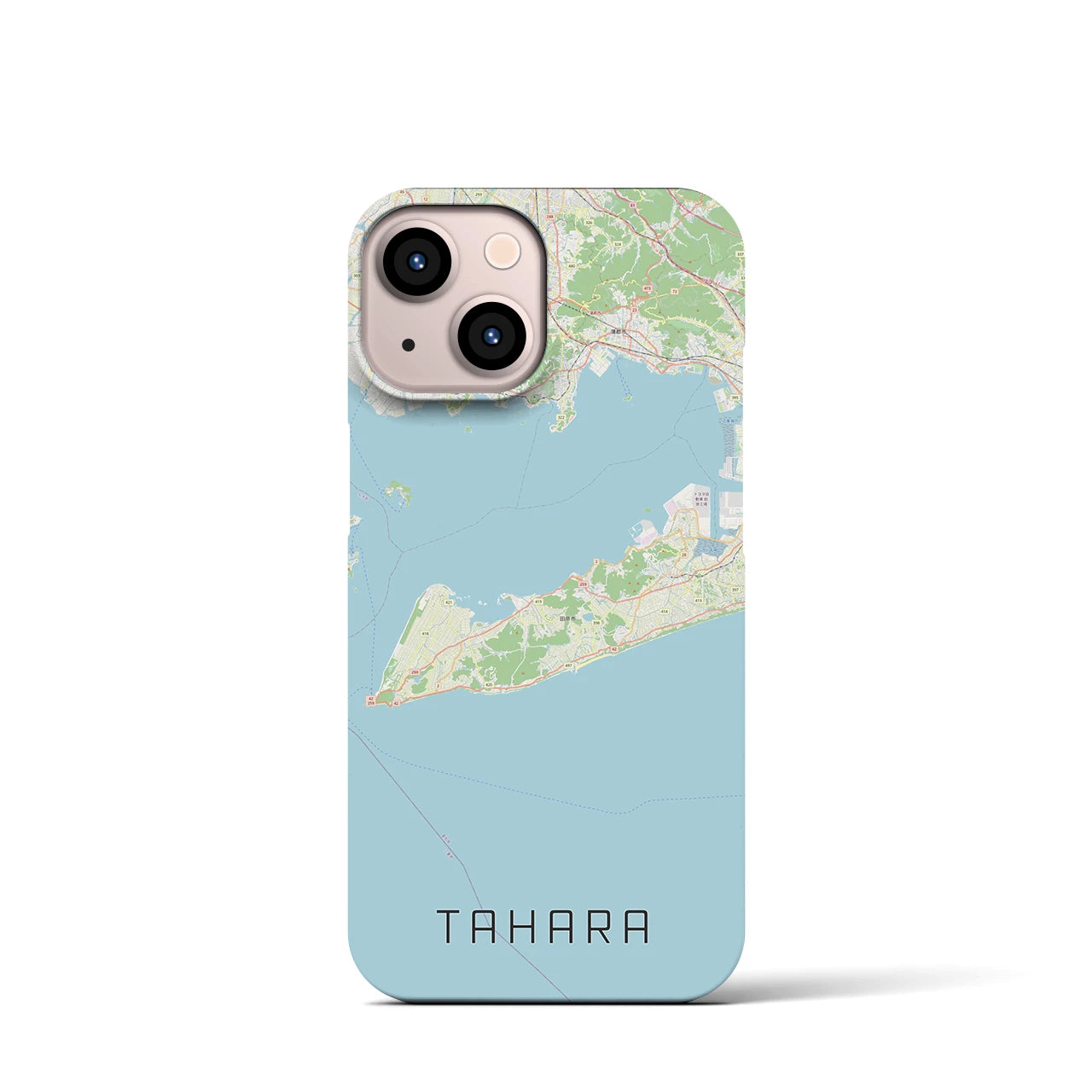 【田原(愛知県)】地図柄iPhoneケース(バックカバータイプ)