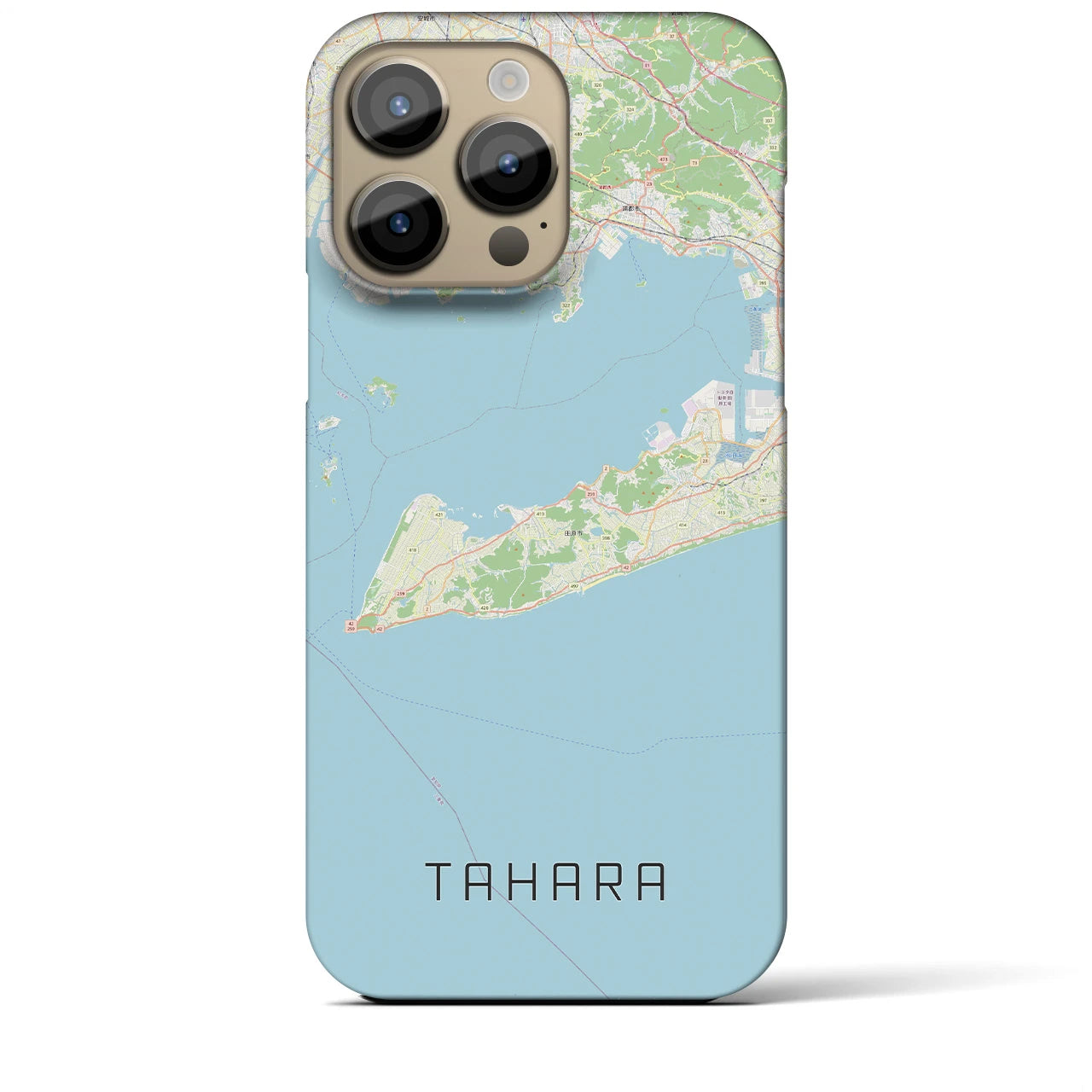 【田原(愛知県)】地図柄iPhoneケース(バックカバータイプ)