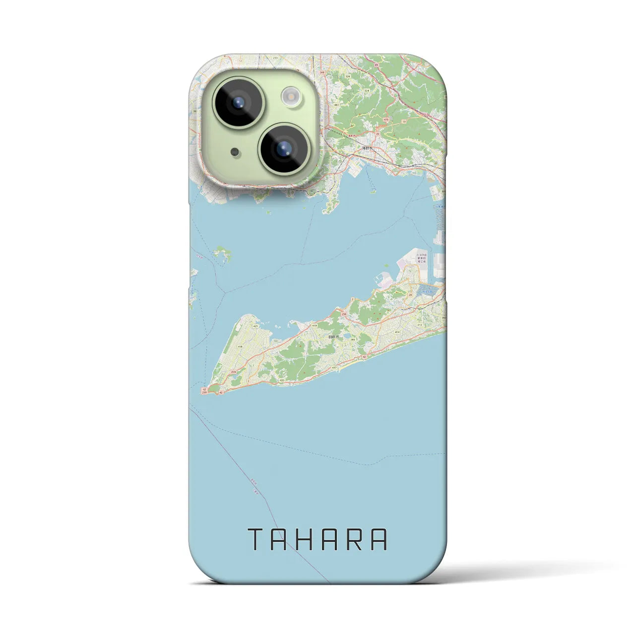 【田原(愛知県)】地図柄iPhoneケース(バックカバータイプ)